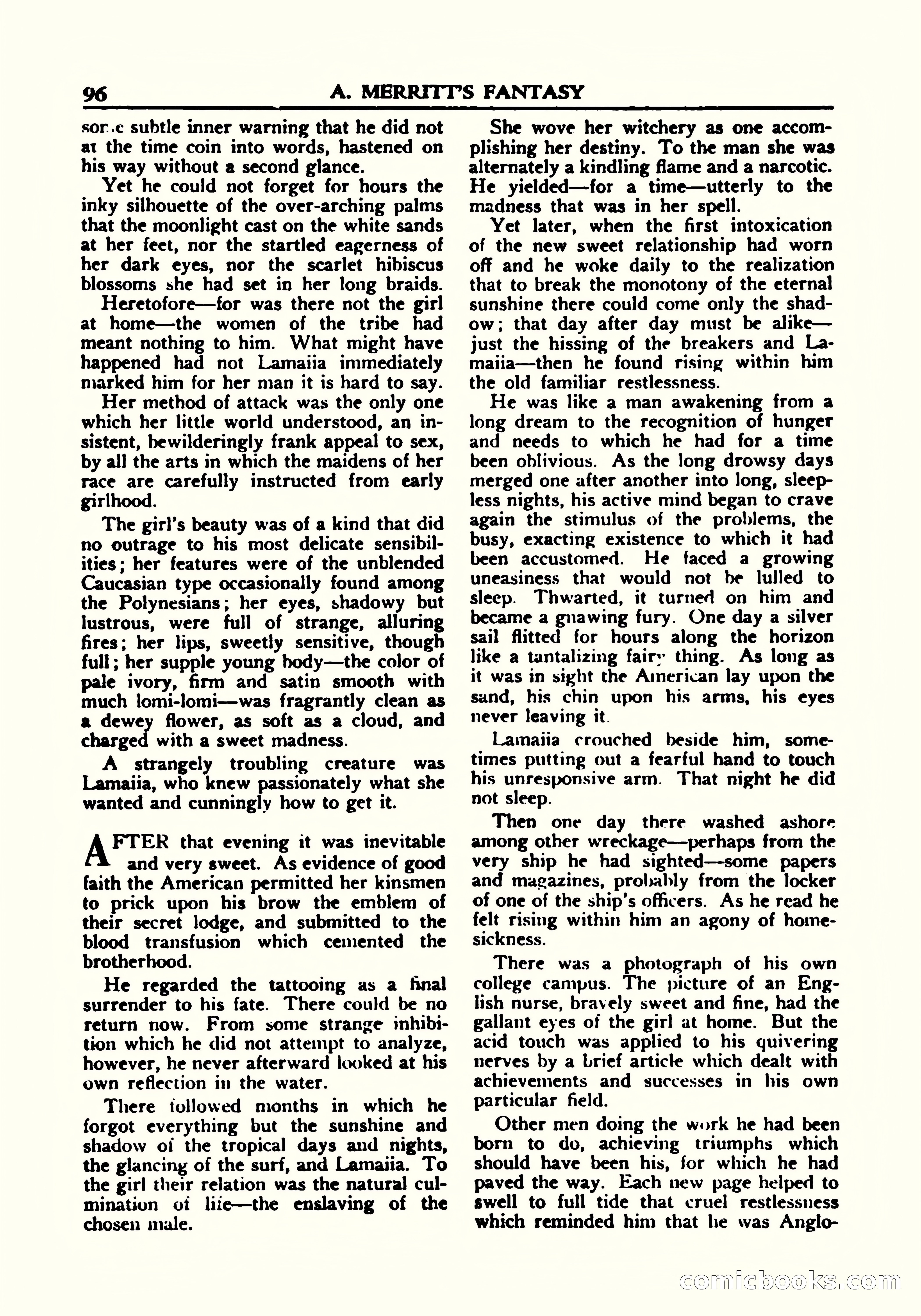A. Merritt's Fantasy Magazine, October 1950 — page 98 of 135