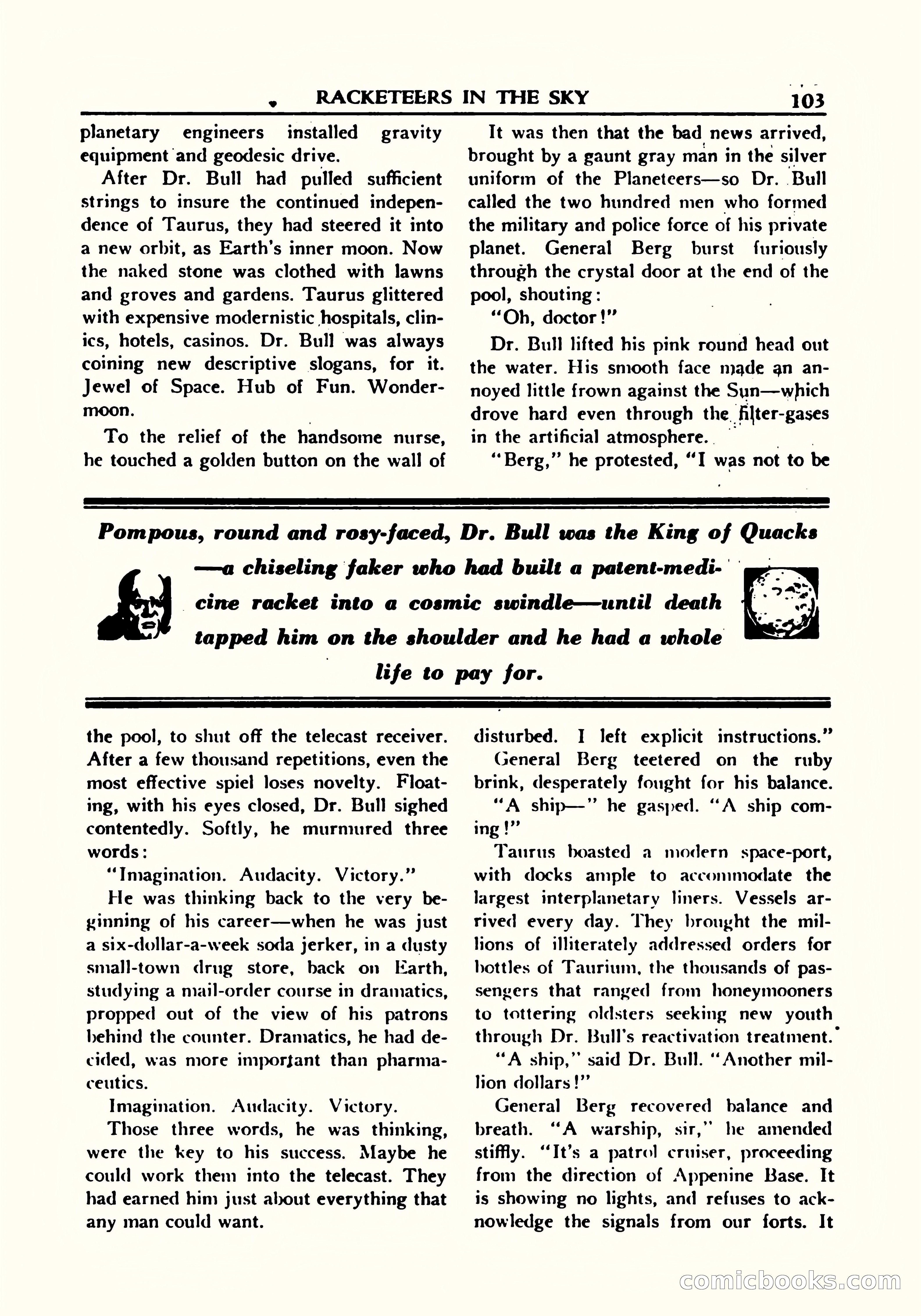 A. Merritt's Fantasy Magazine, October 1950 — page 106 of 135