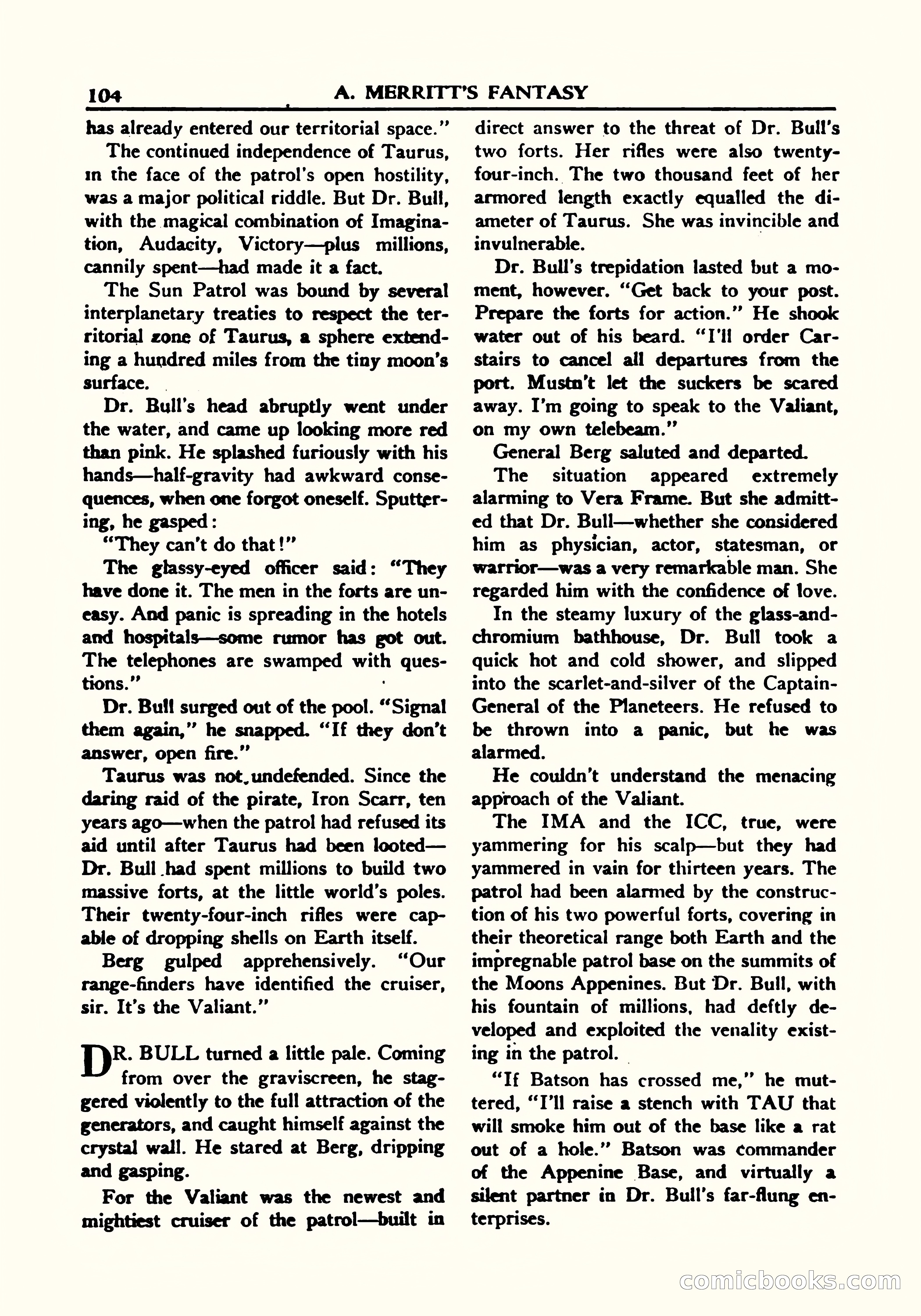 A. Merritt's Fantasy Magazine, October 1950 — page 107 of 135