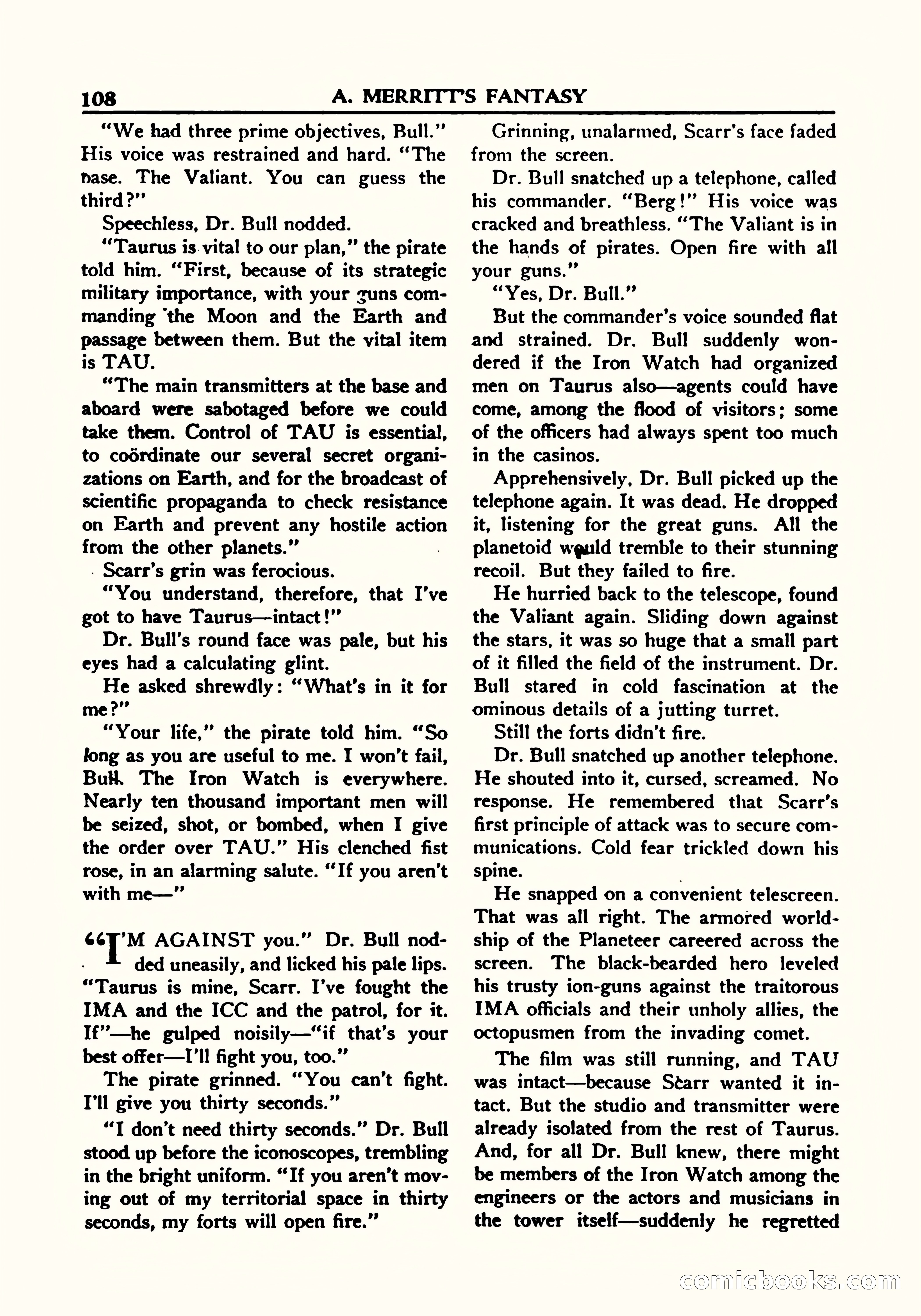 A. Merritt's Fantasy Magazine, October 1950 — page 111 of 135
