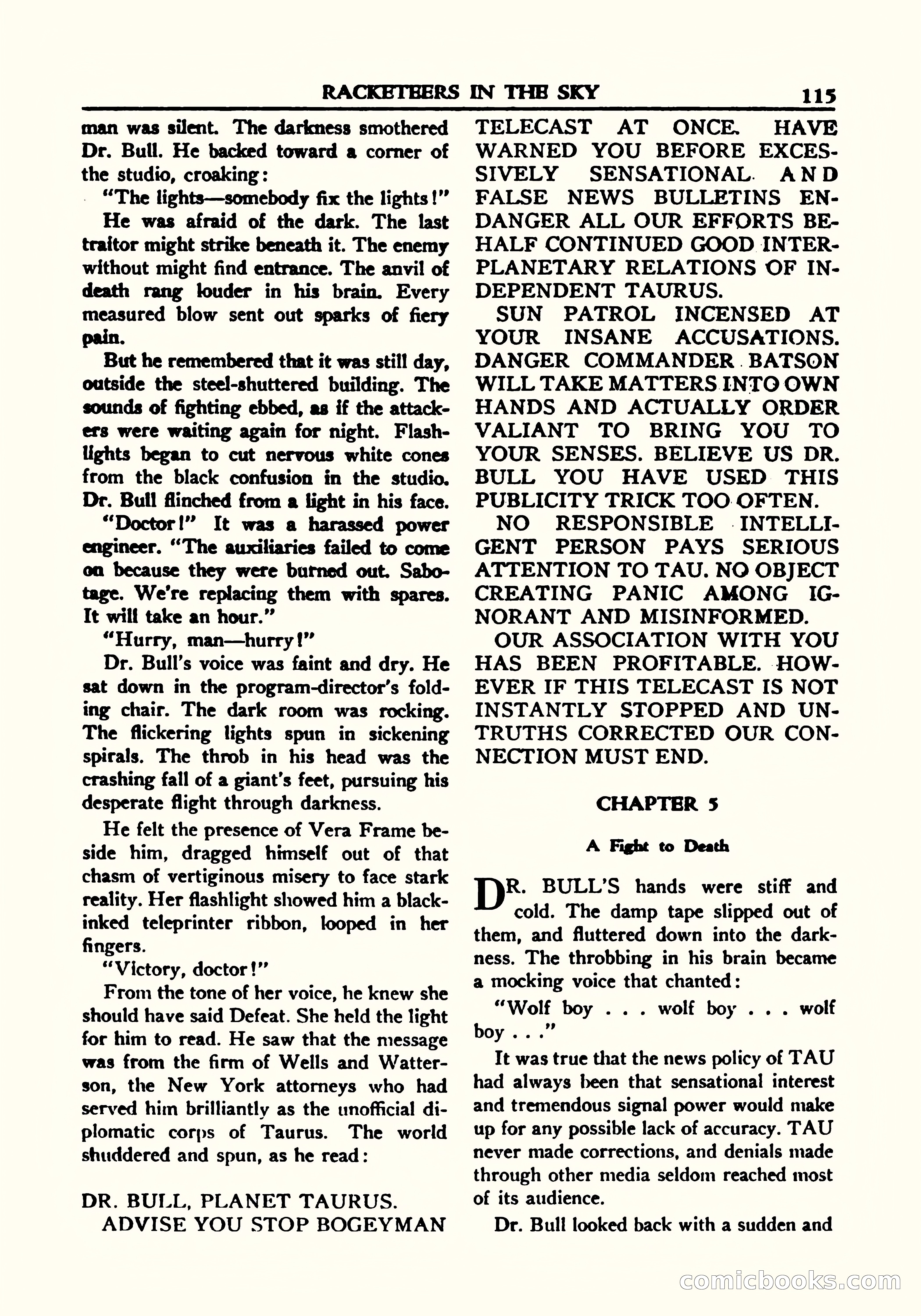 A. Merritt's Fantasy Magazine, October 1950 — page 118 of 135