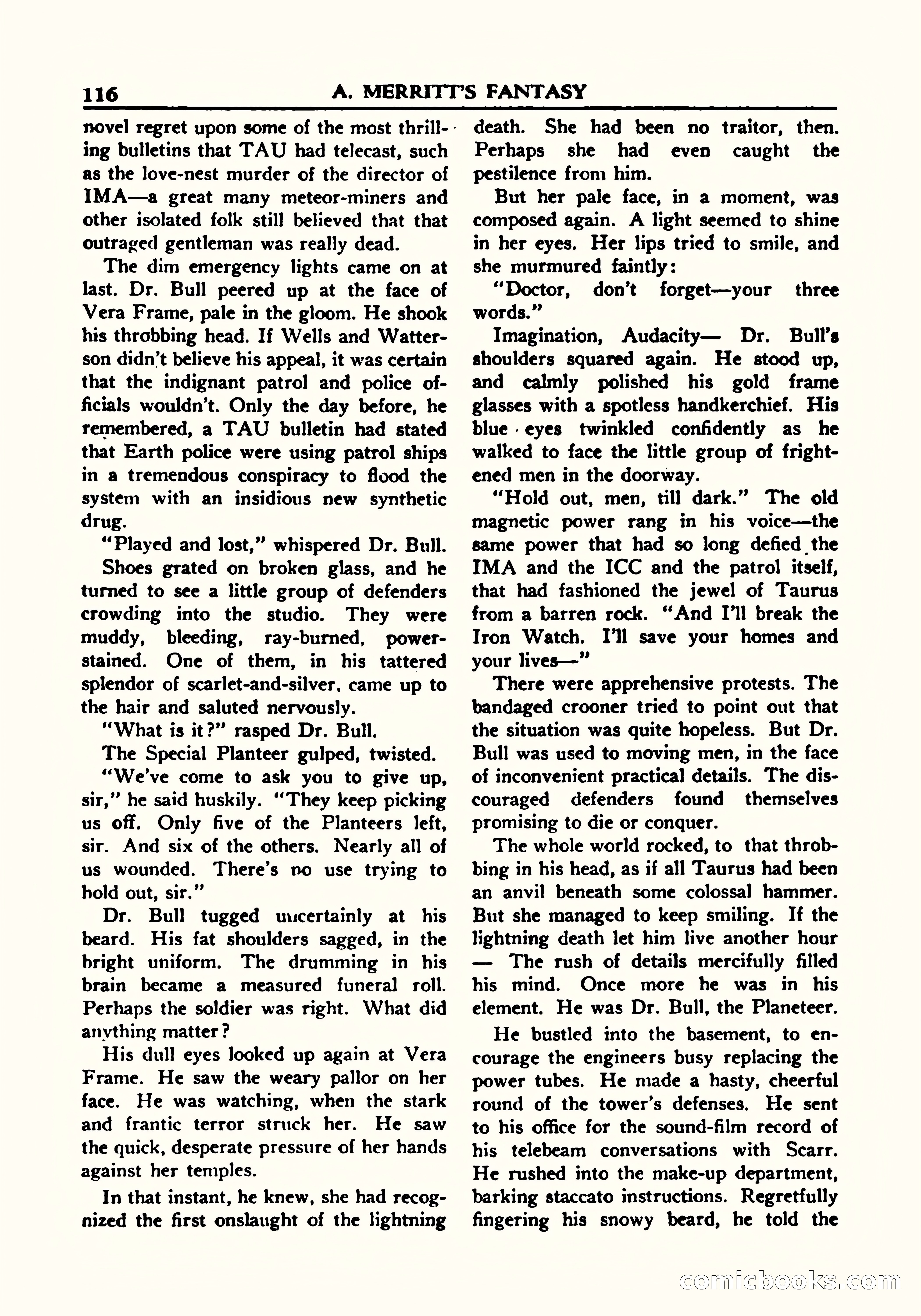 A. Merritt's Fantasy Magazine, October 1950 — page 119 of 135