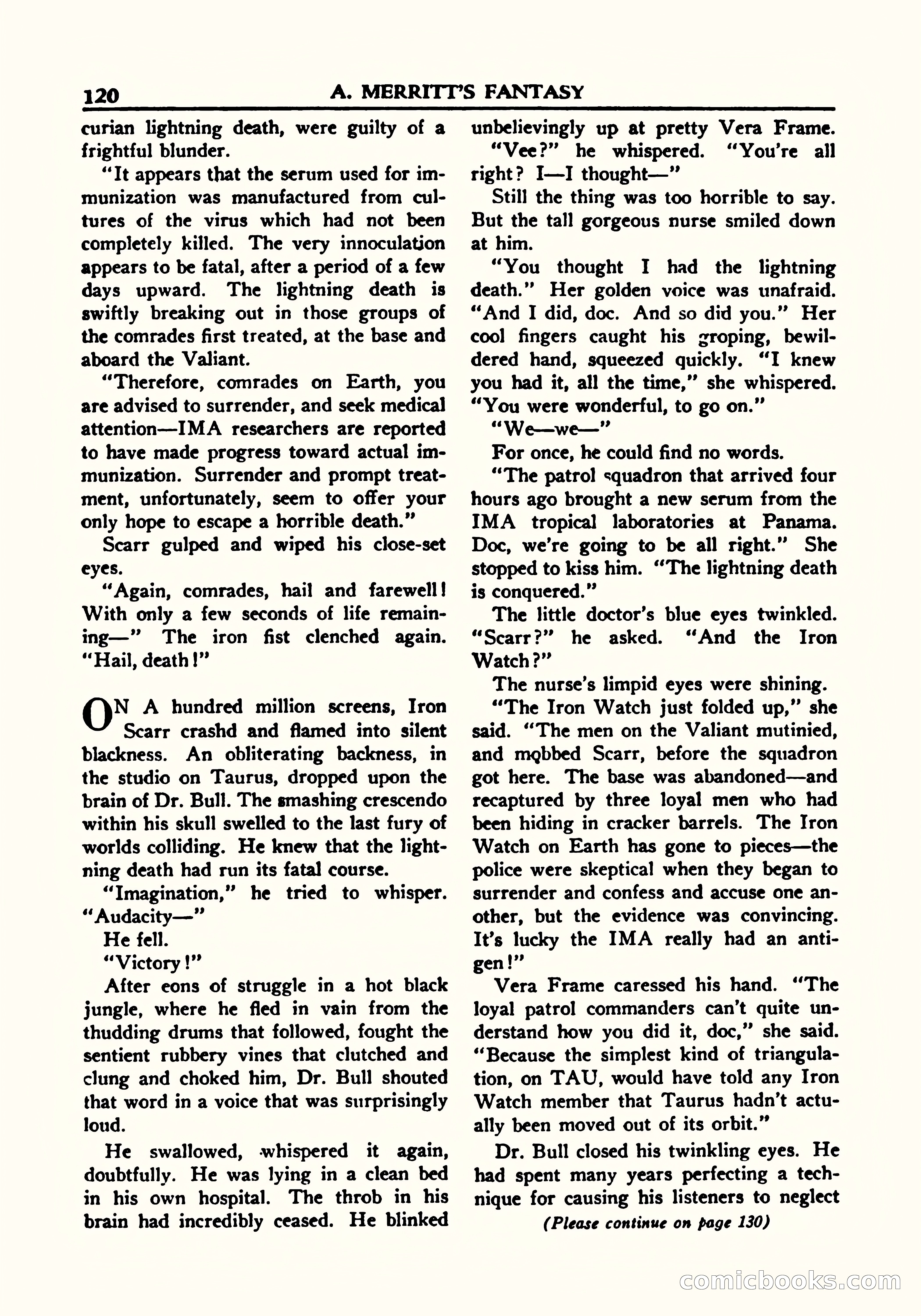 A. Merritt's Fantasy Magazine, October 1950 — page 123 of 135