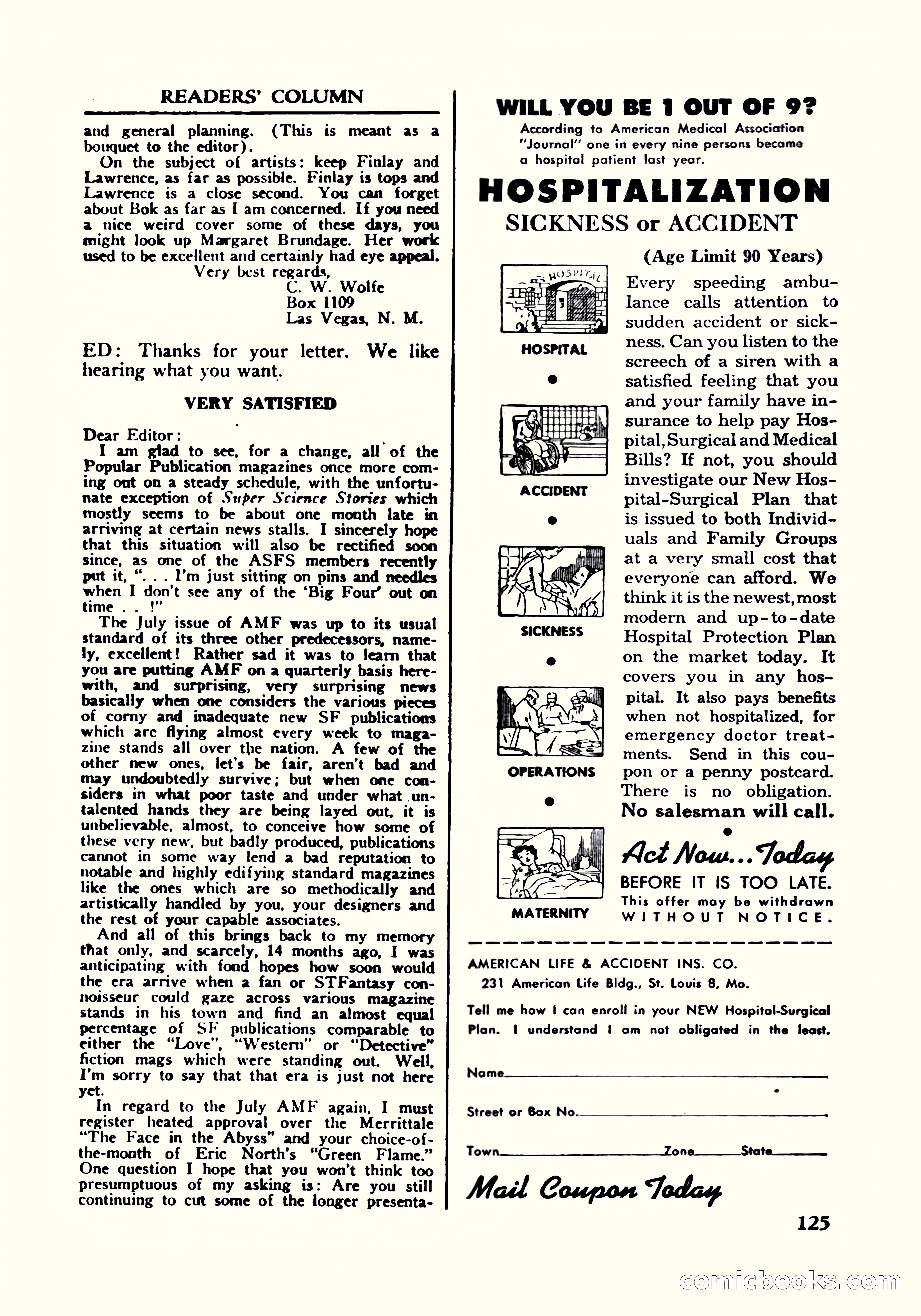 A. Merritt's Fantasy Magazine, October 1950 — page 128 of 135