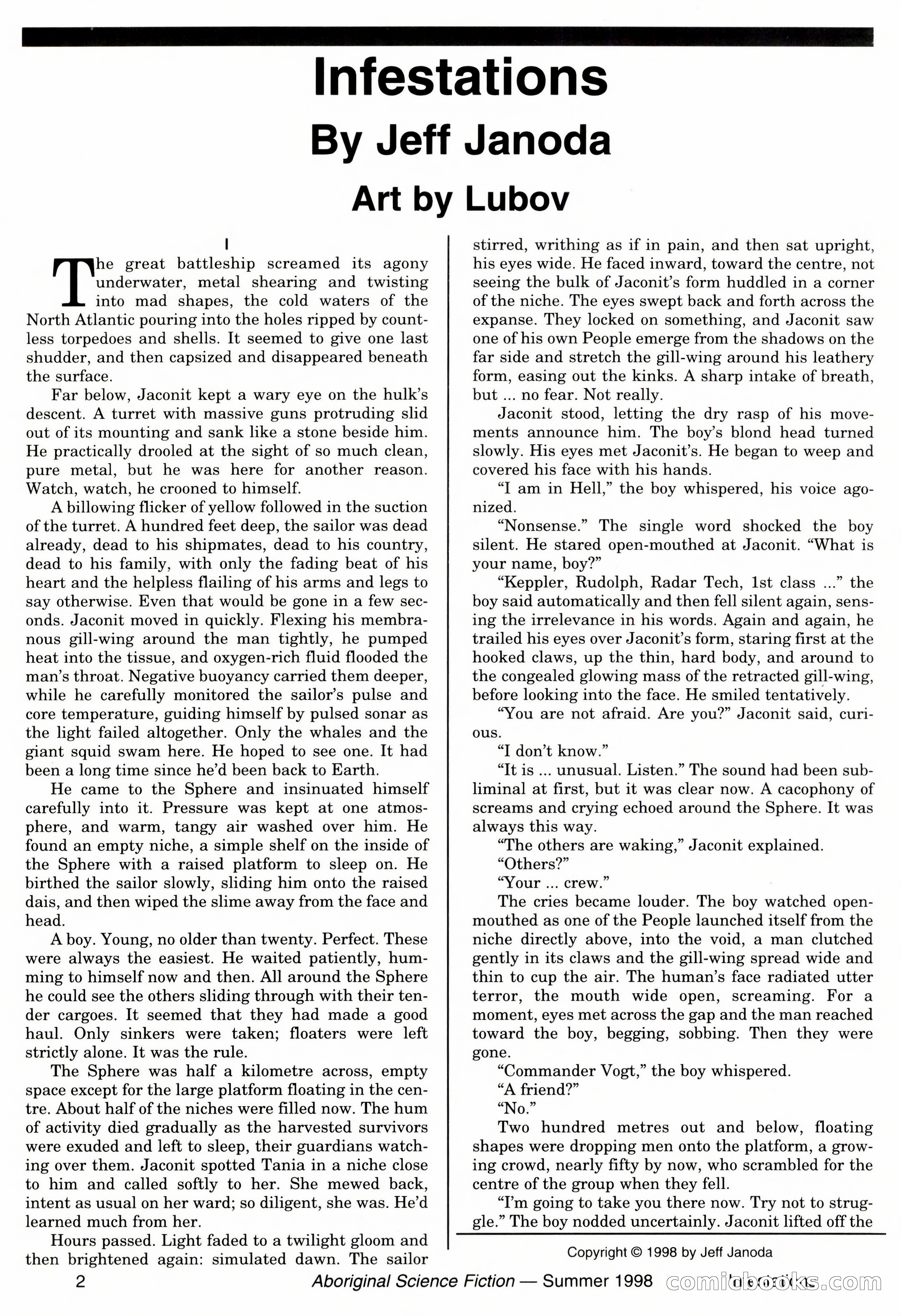 Aboriginal Science Fiction, Issues 57–58 — page 2 of 68
