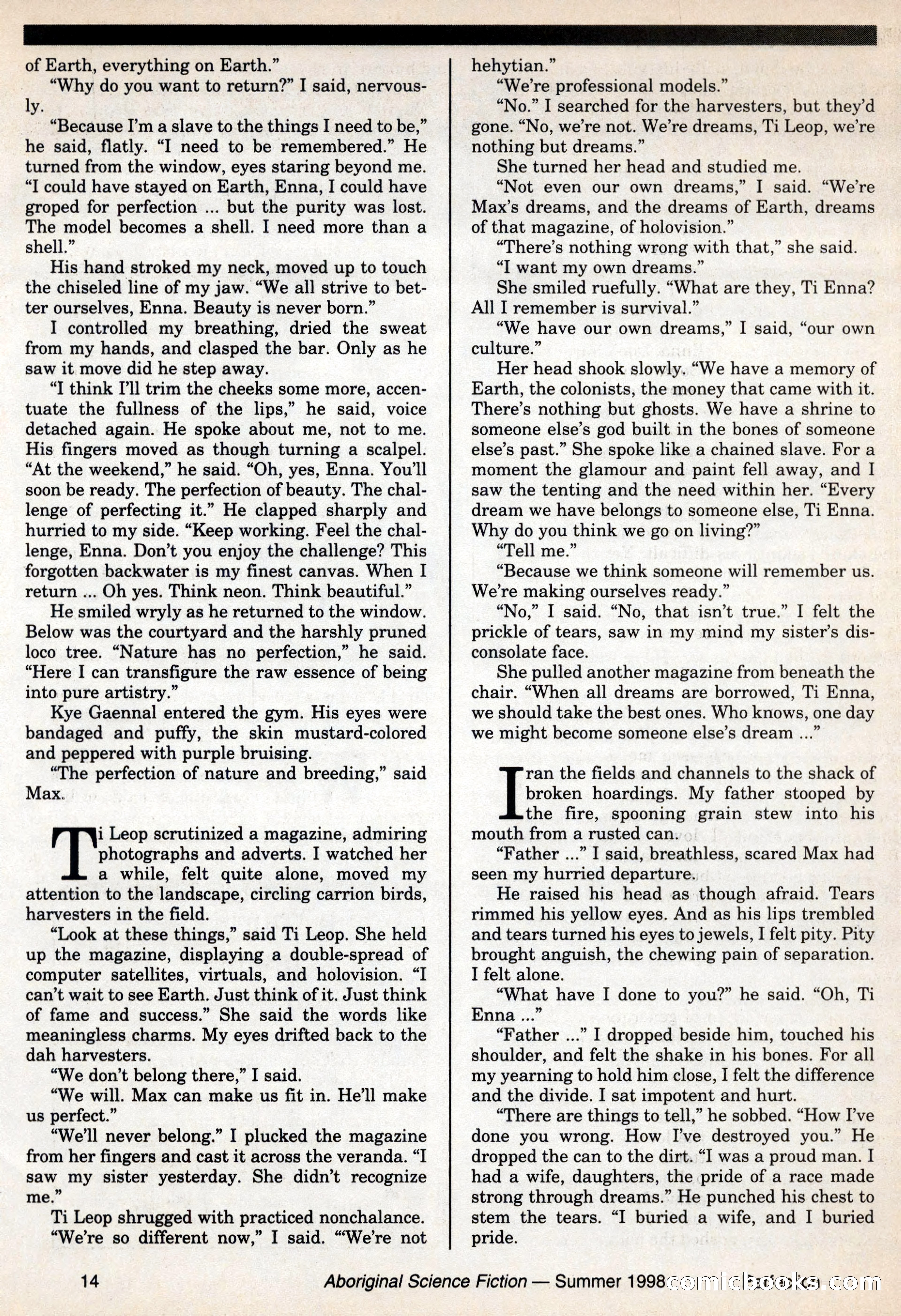 Aboriginal Science Fiction, Issues 57–58 — page 14 of 68