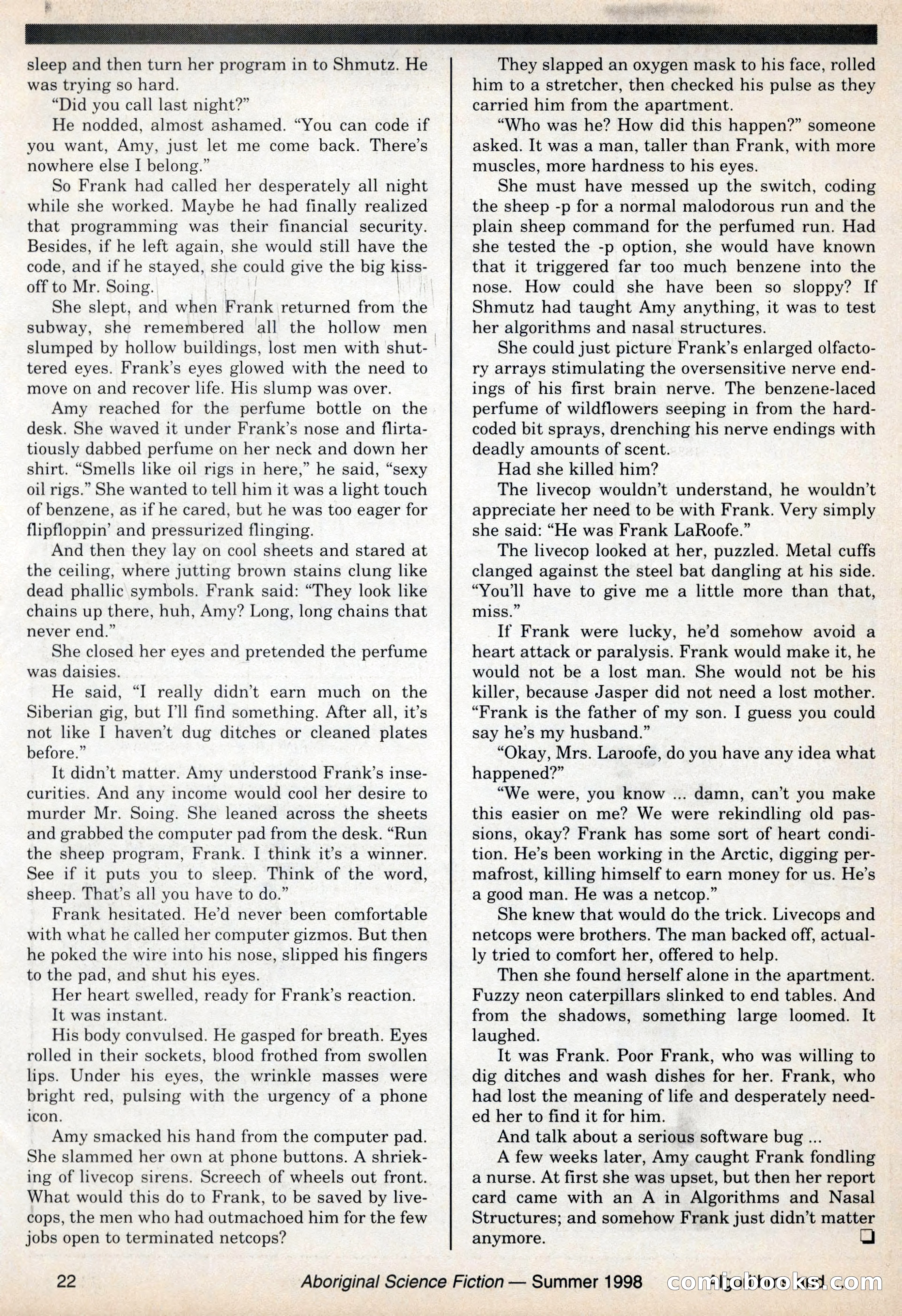 Aboriginal Science Fiction, Issues 57–58 — page 22 of 68