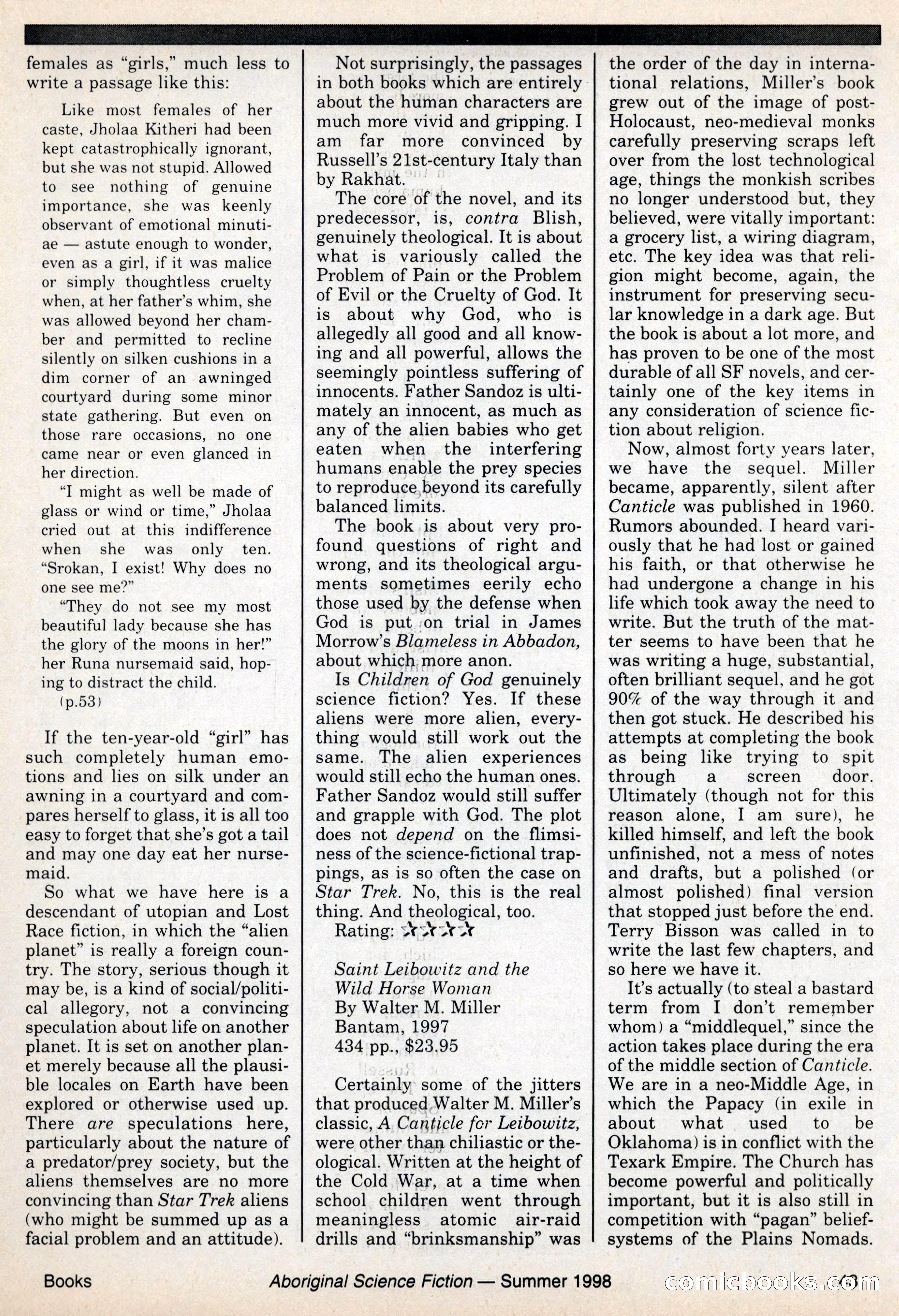 Aboriginal Science Fiction, Issues 57–58 — page 43 of 68