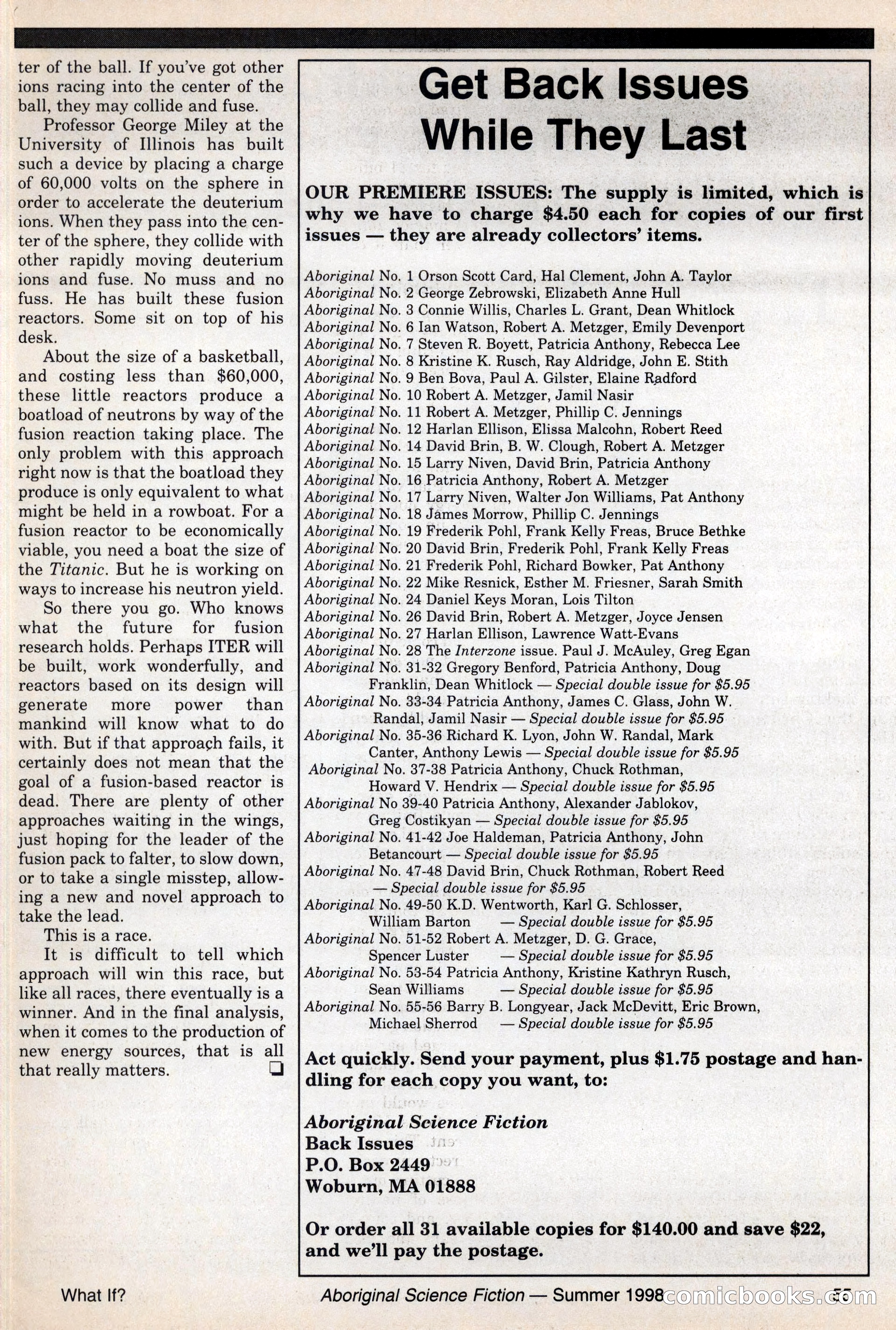 Aboriginal Science Fiction, Issues 57–58 — page 55 of 68