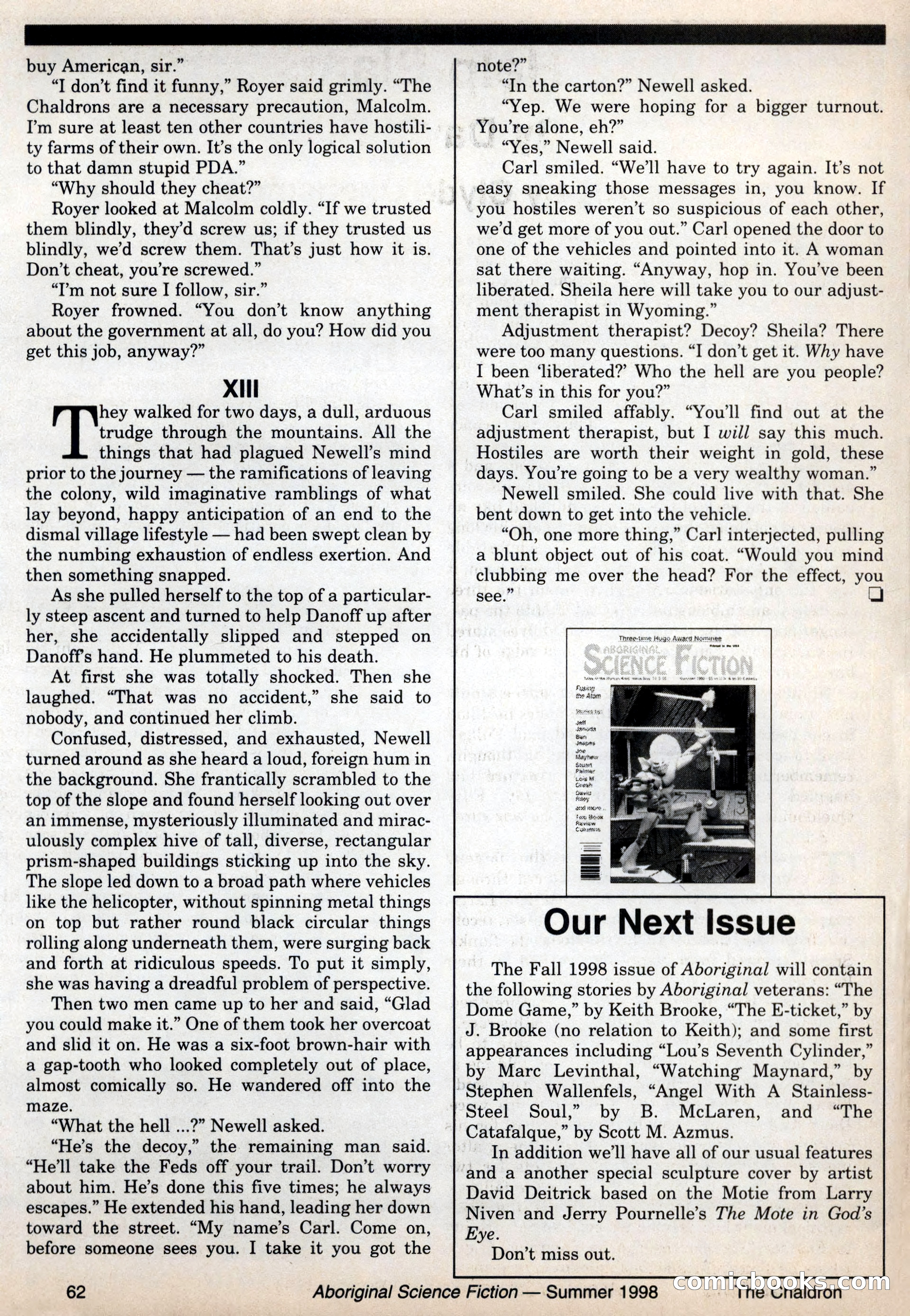Aboriginal Science Fiction, Issues 57–58 — page 62 of 68