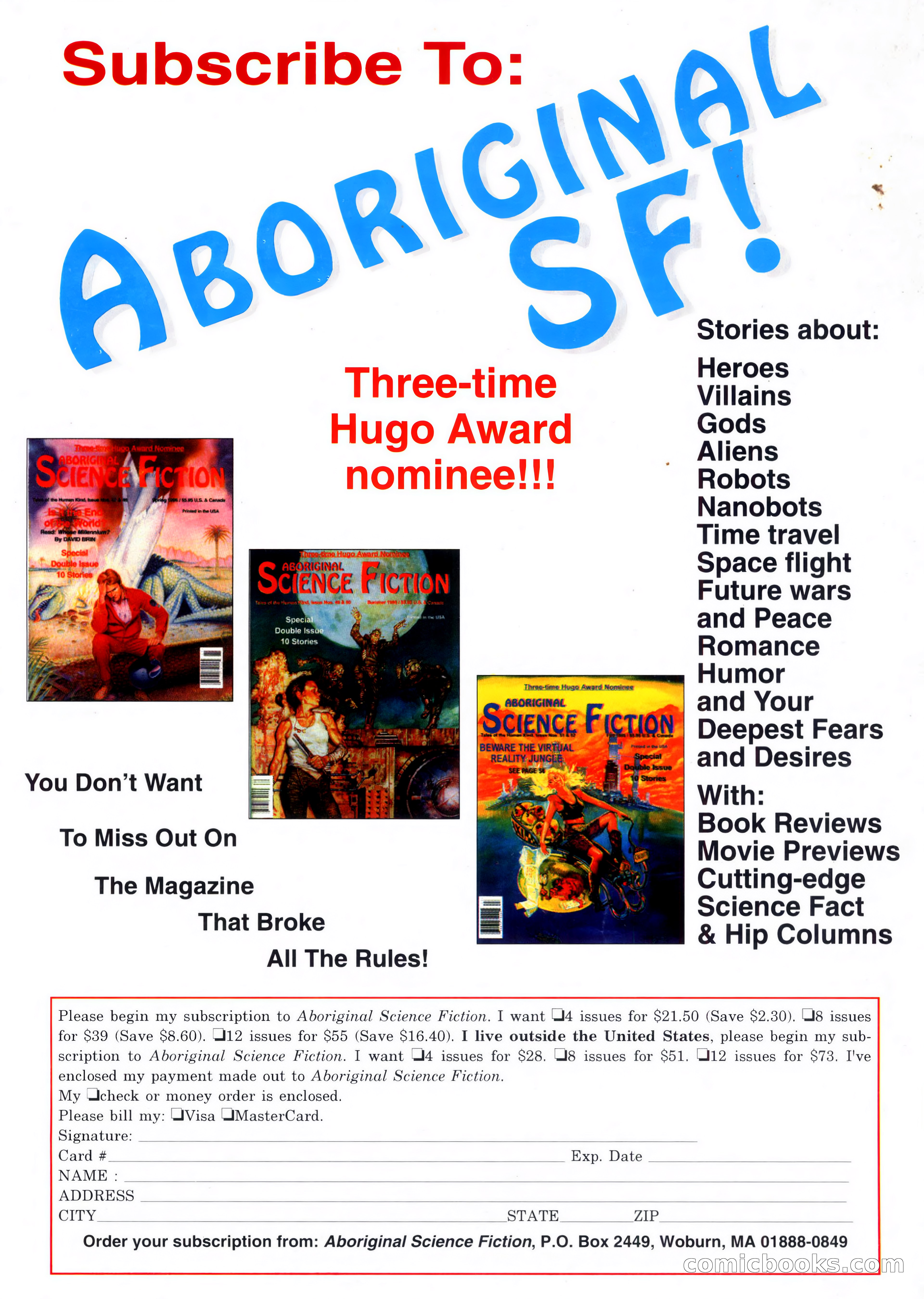 Aboriginal Science Fiction, Issues 57–58 — page 68 of 68