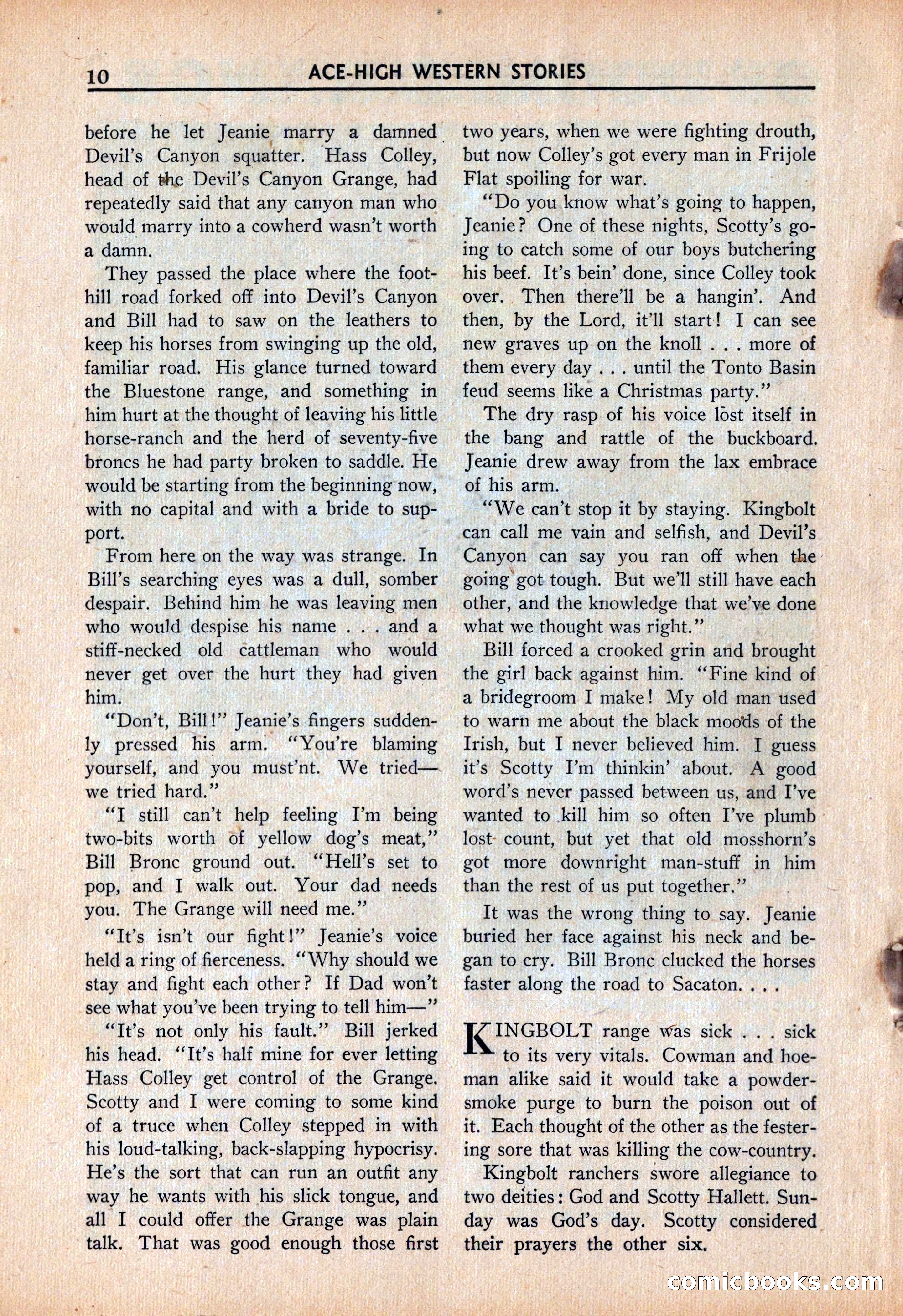 Ace High Western Magazine, March 1941 — page 12 of 116