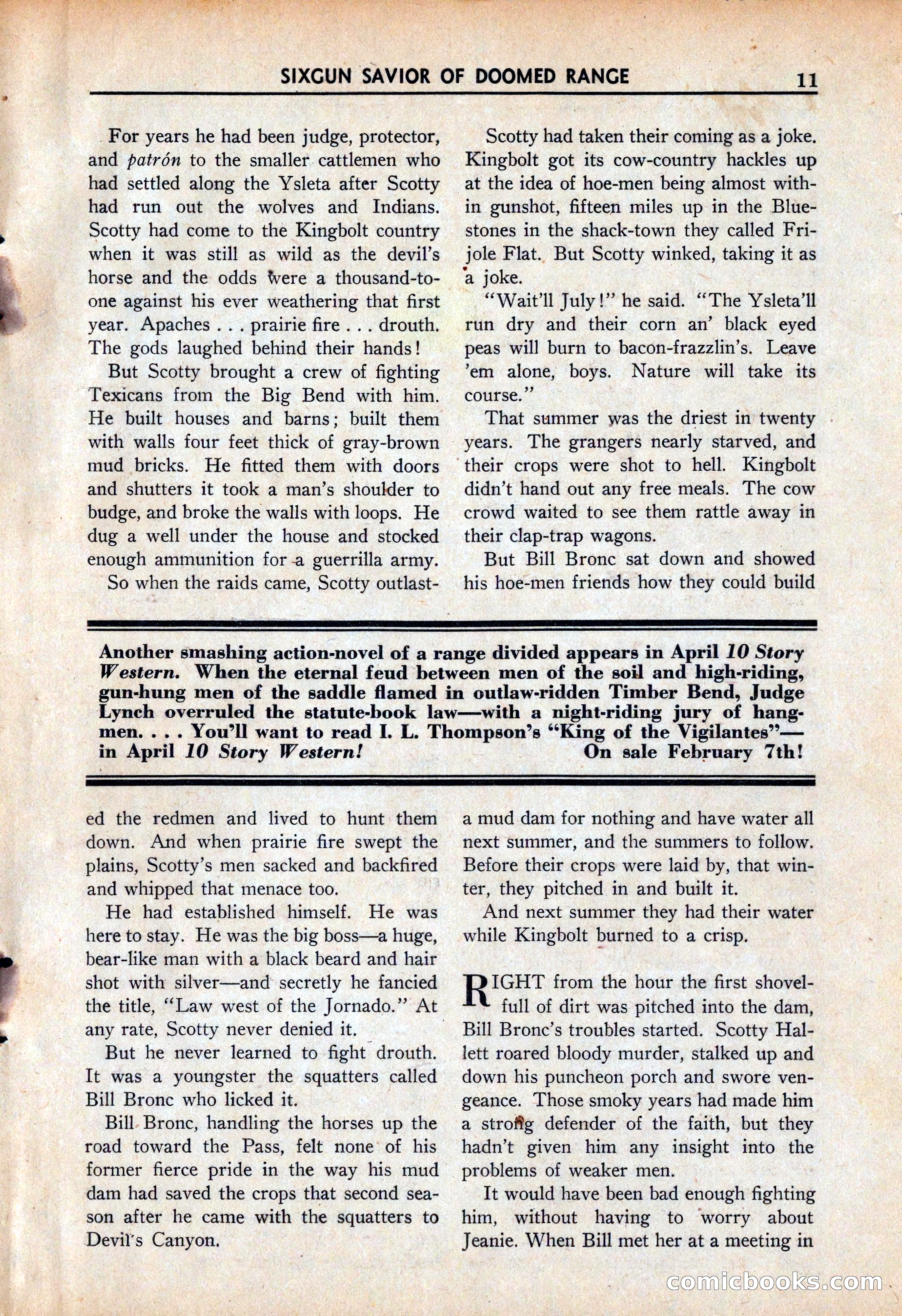 Ace High Western Magazine, March 1941 — page 13 of 116