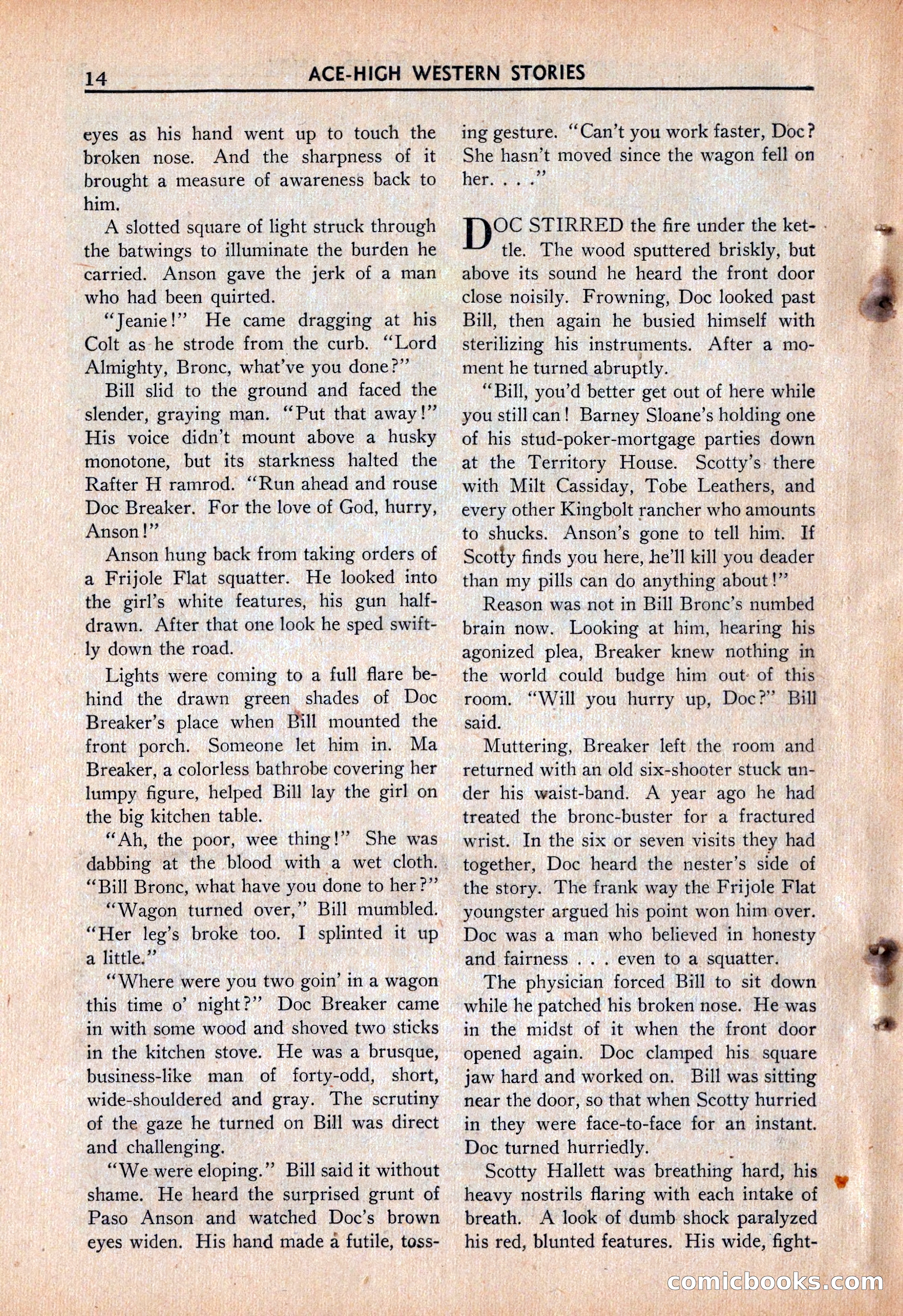 Ace High Western Magazine, March 1941 — page 16 of 116