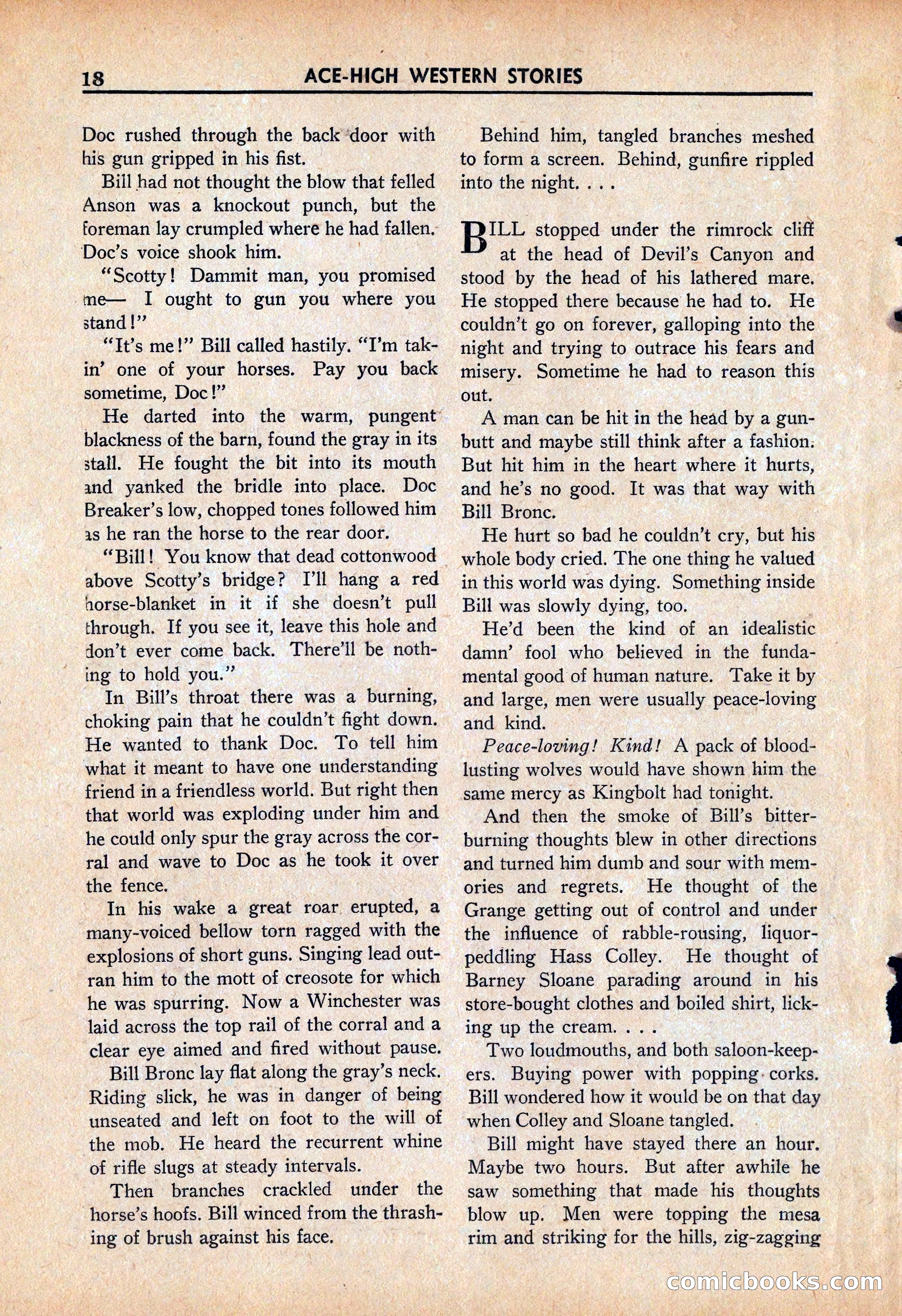 Ace High Western Magazine, March 1941 — page 20 of 116