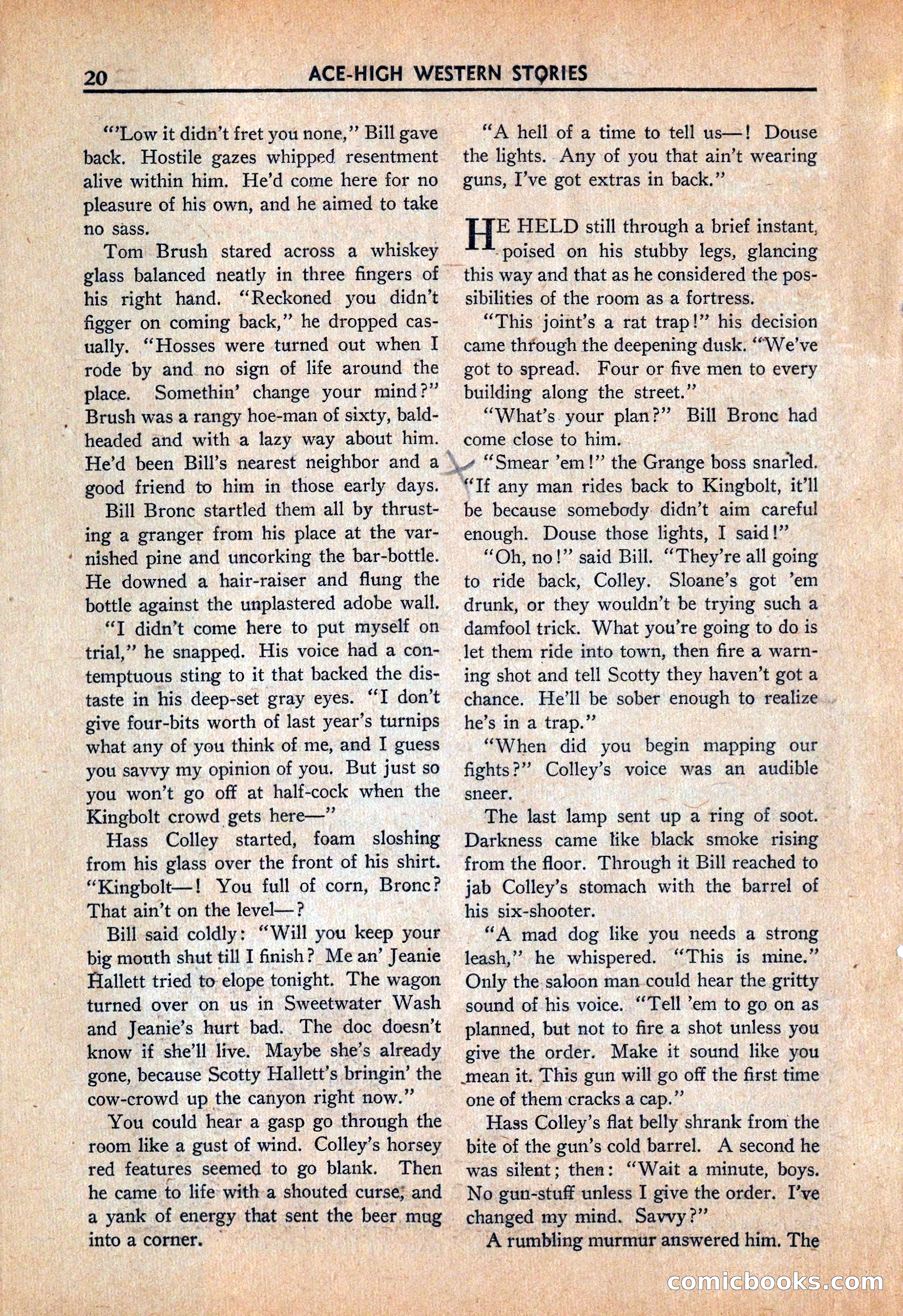 Ace High Western Magazine, March 1941 — page 22 of 116
