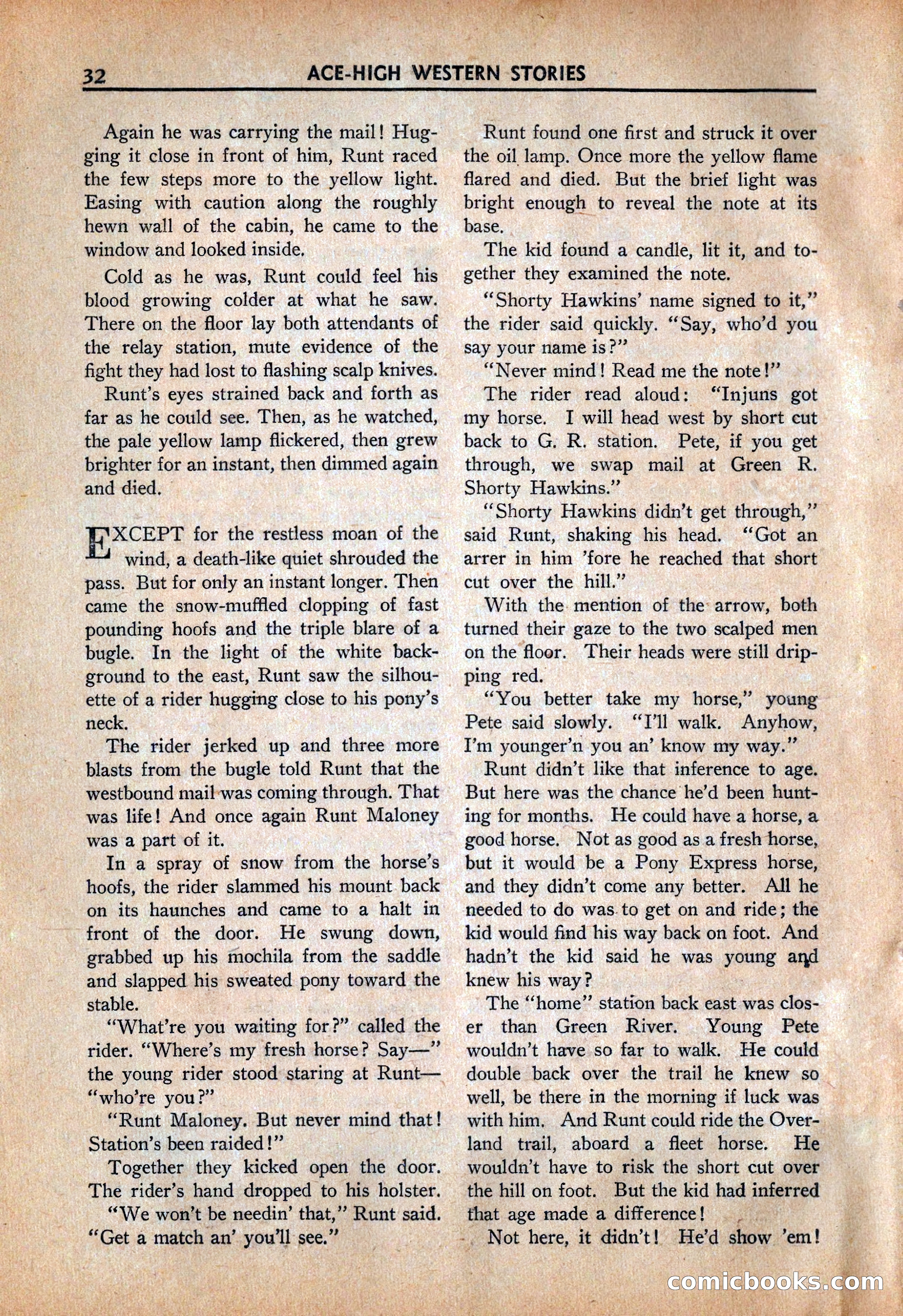 Ace High Western Magazine, March 1941 — page 34 of 116