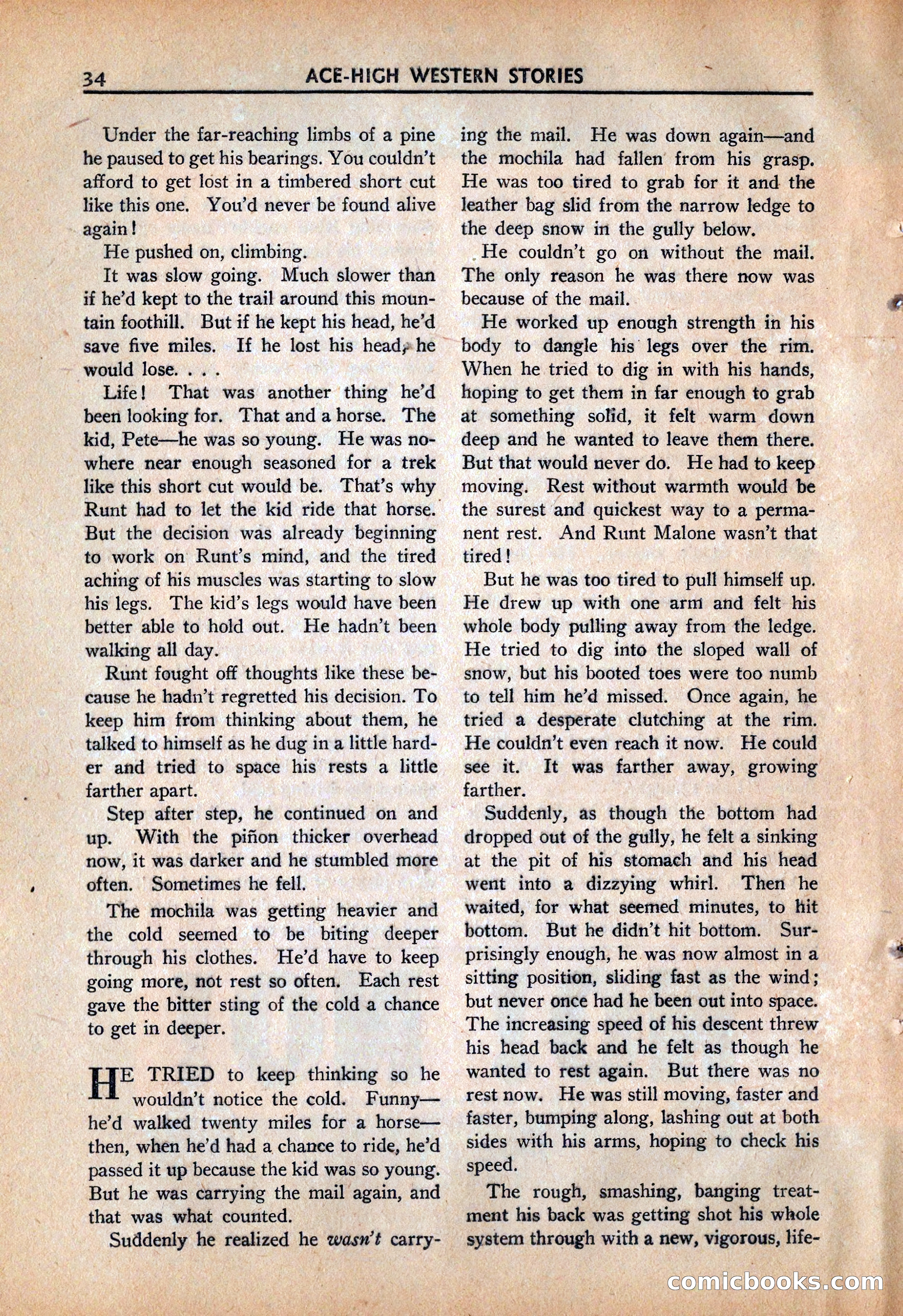Ace High Western Magazine, March 1941 — page 36 of 116