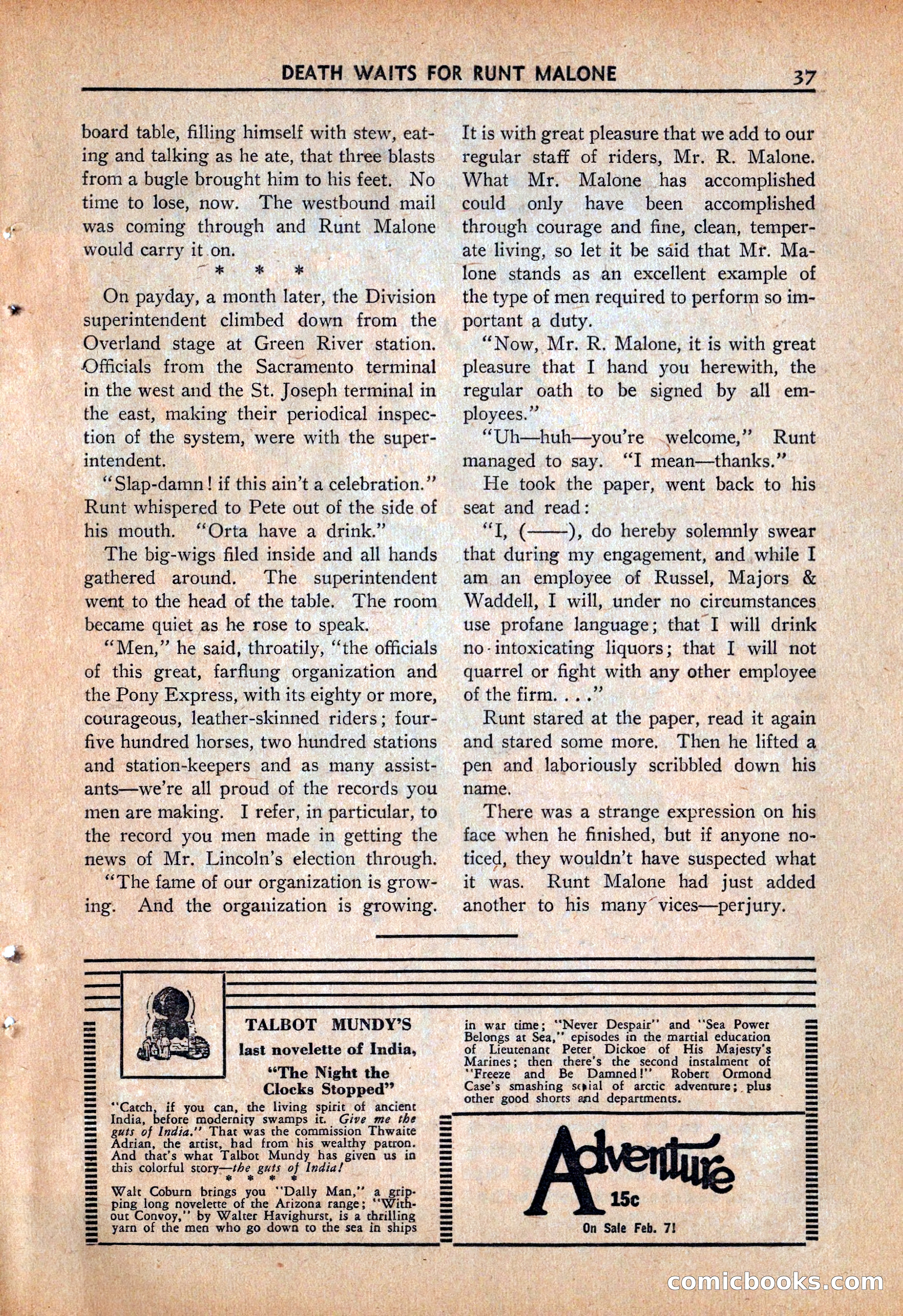 Ace High Western Magazine, March 1941 — page 39 of 116