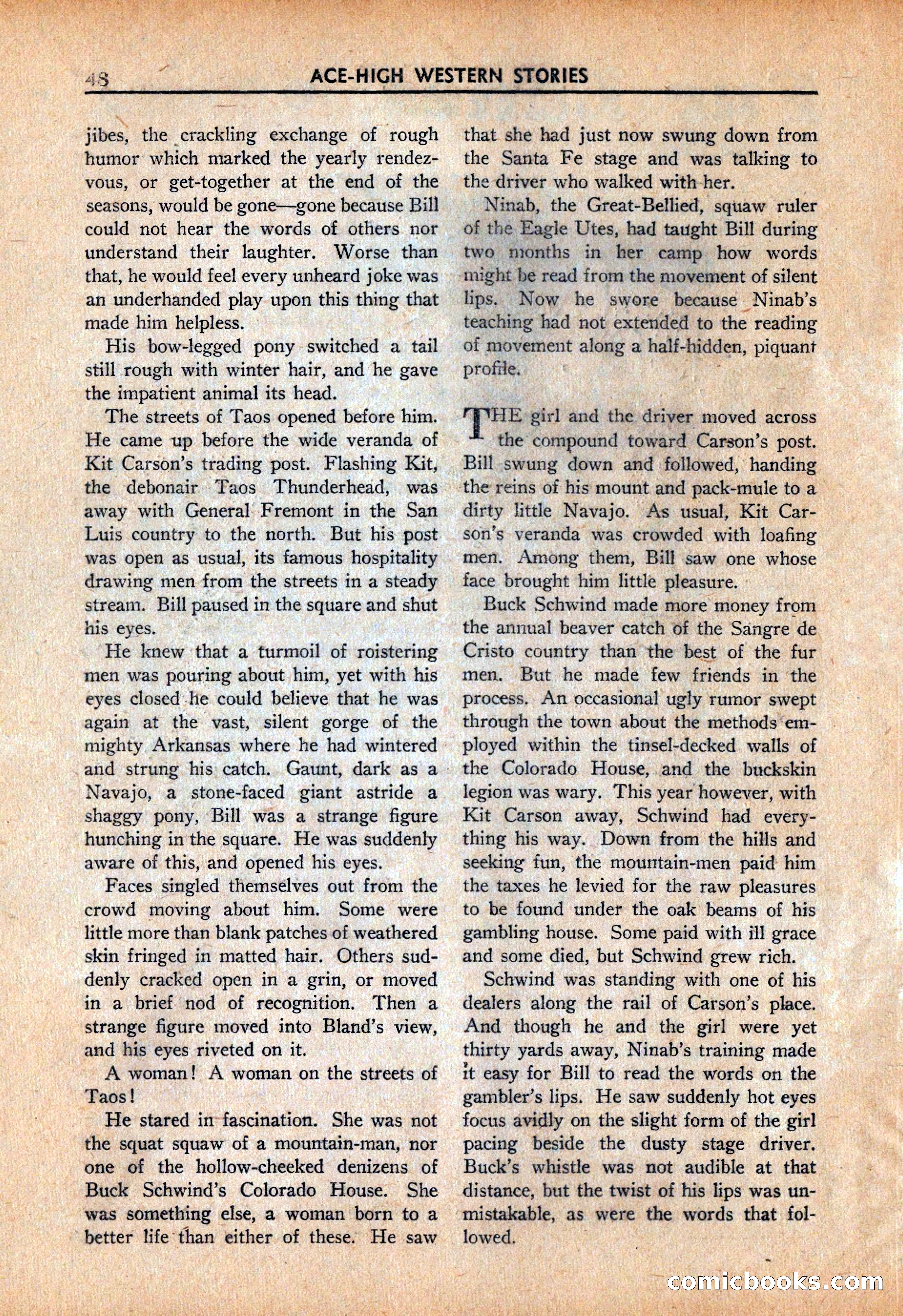 Ace High Western Magazine, March 1941 — page 50 of 116