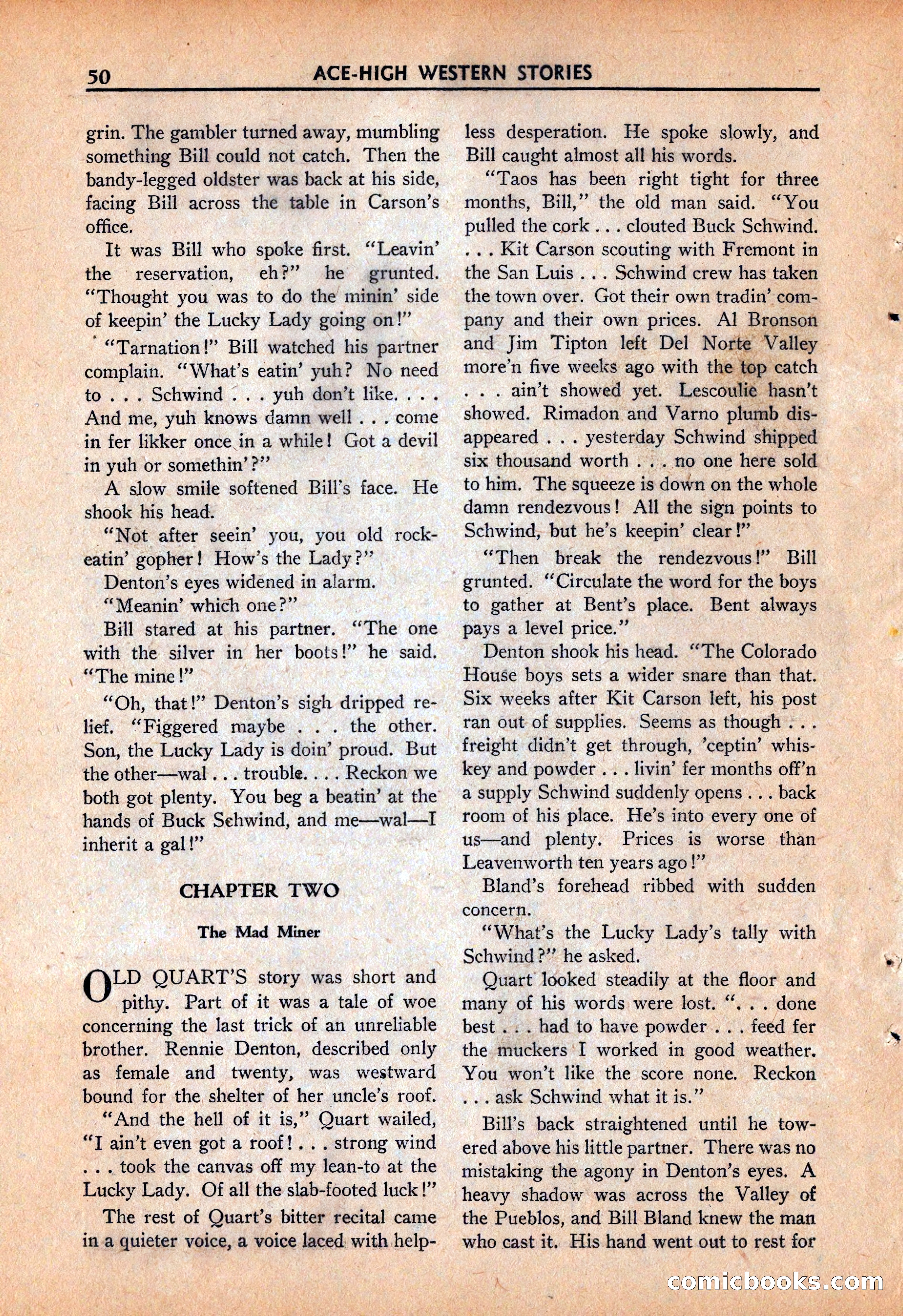 Ace High Western Magazine, March 1941 — page 52 of 116