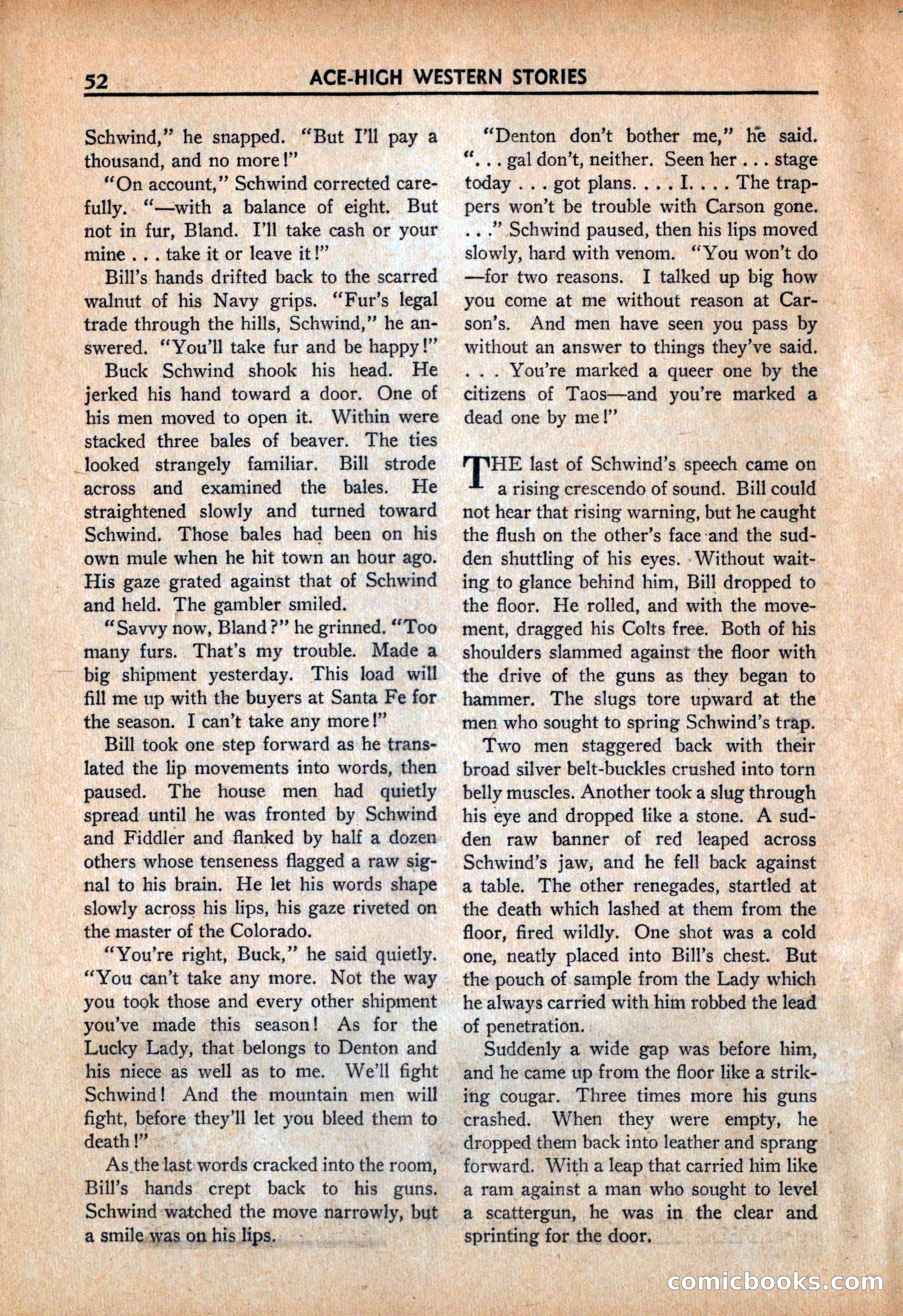 Ace High Western Magazine, March 1941 — page 54 of 116