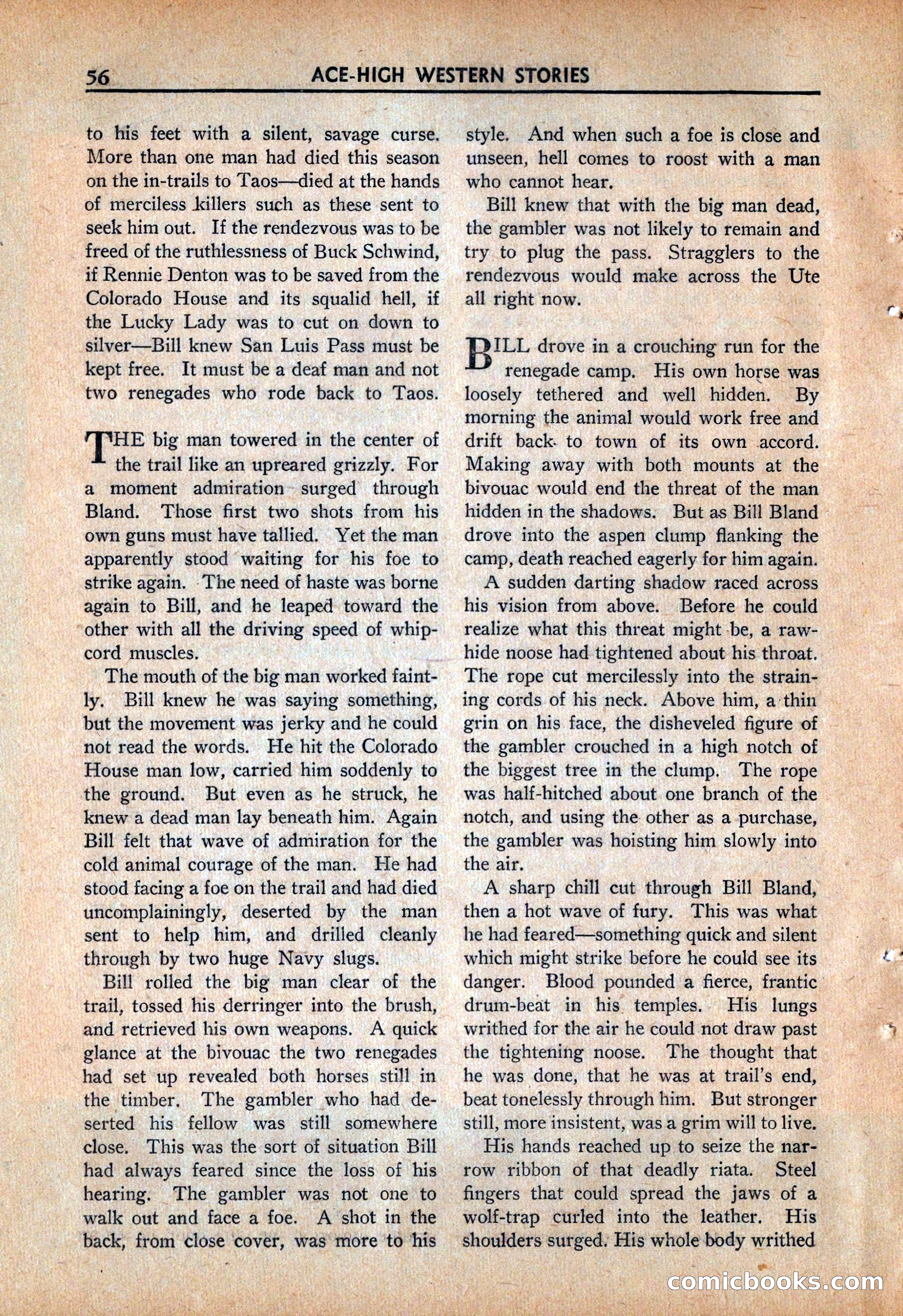 Ace High Western Magazine, March 1941 — page 58 of 116
