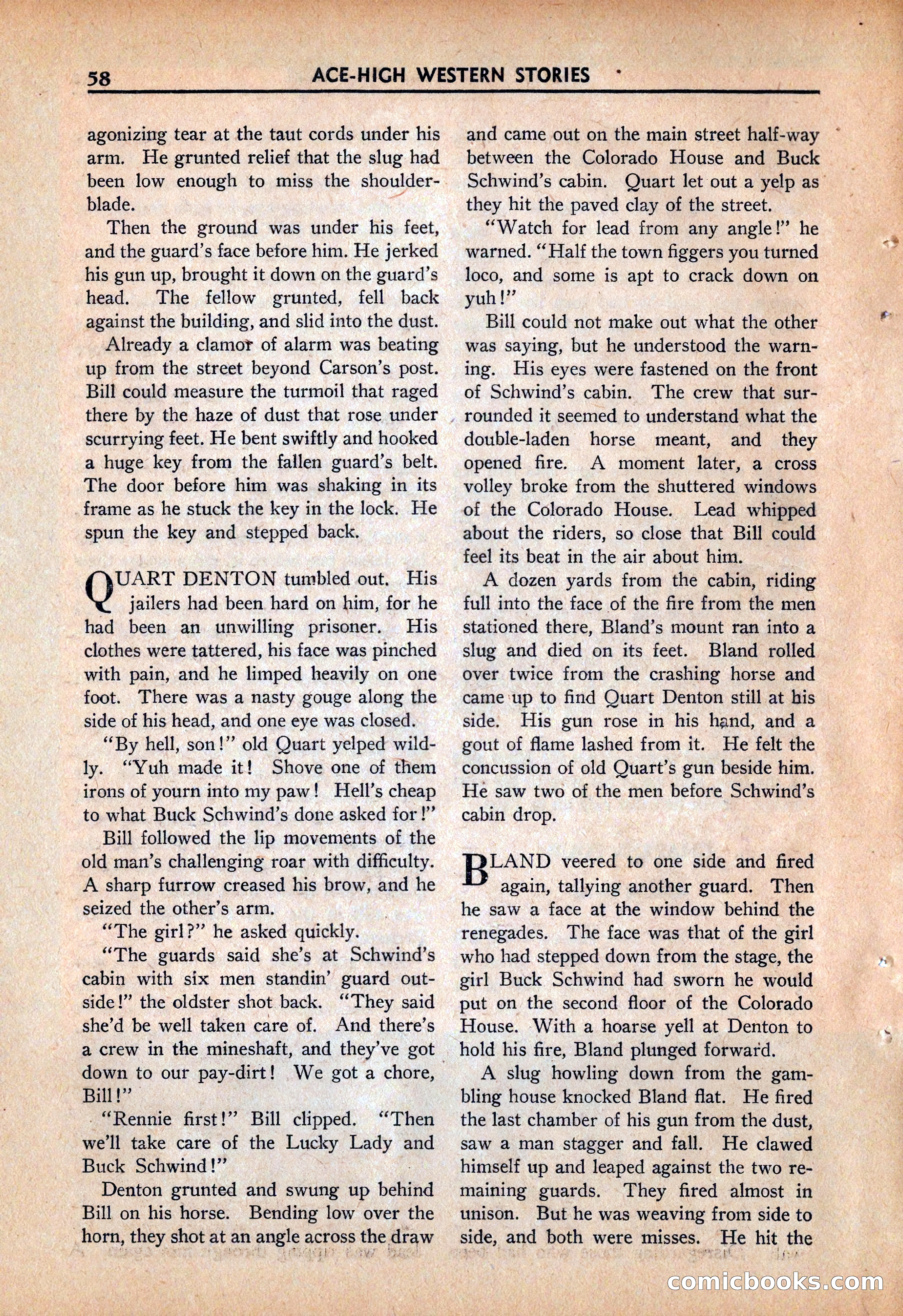 Ace High Western Magazine, March 1941 — page 60 of 116