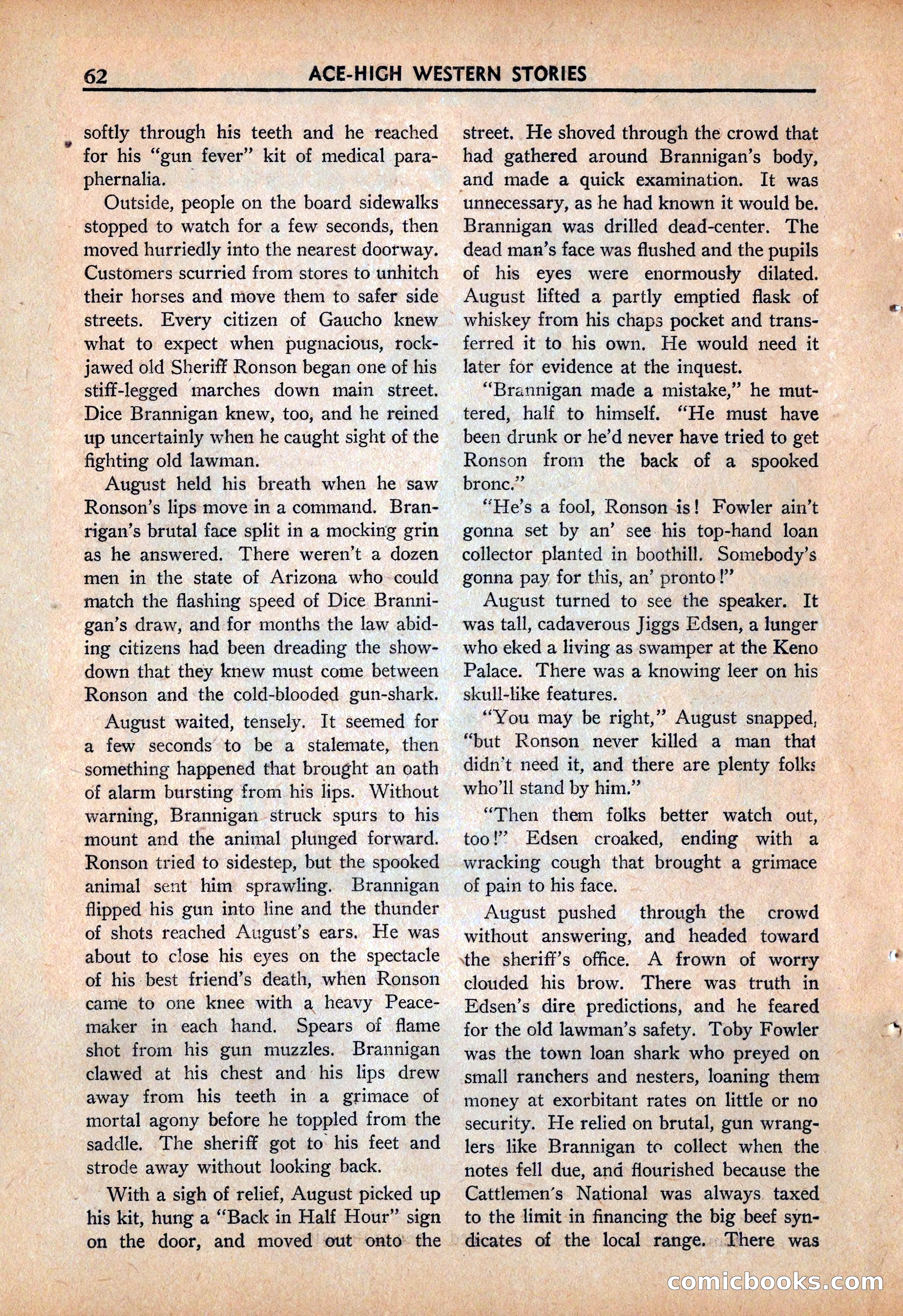 Ace High Western Magazine, March 1941 — page 64 of 116