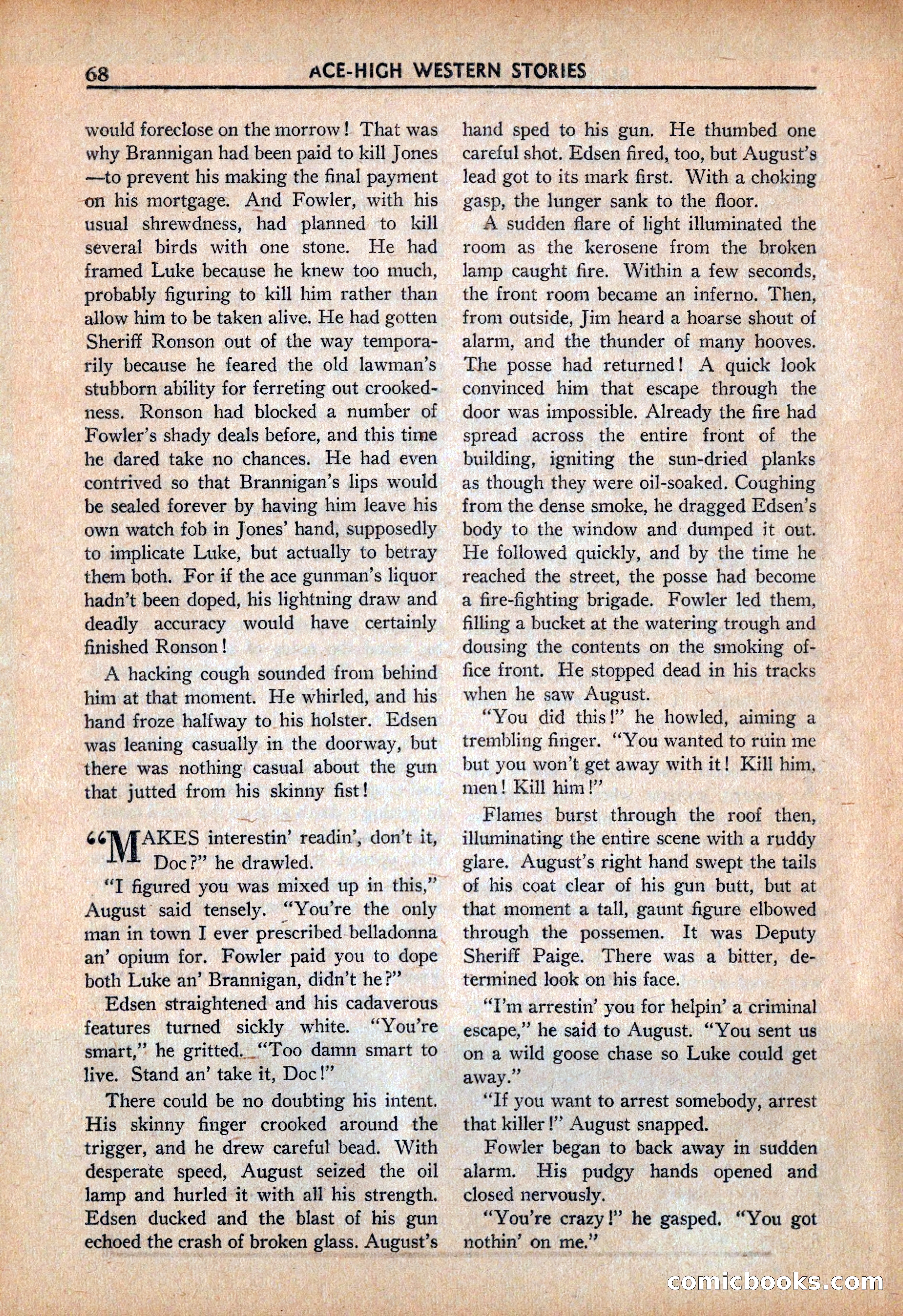 Ace High Western Magazine, March 1941 — page 70 of 116