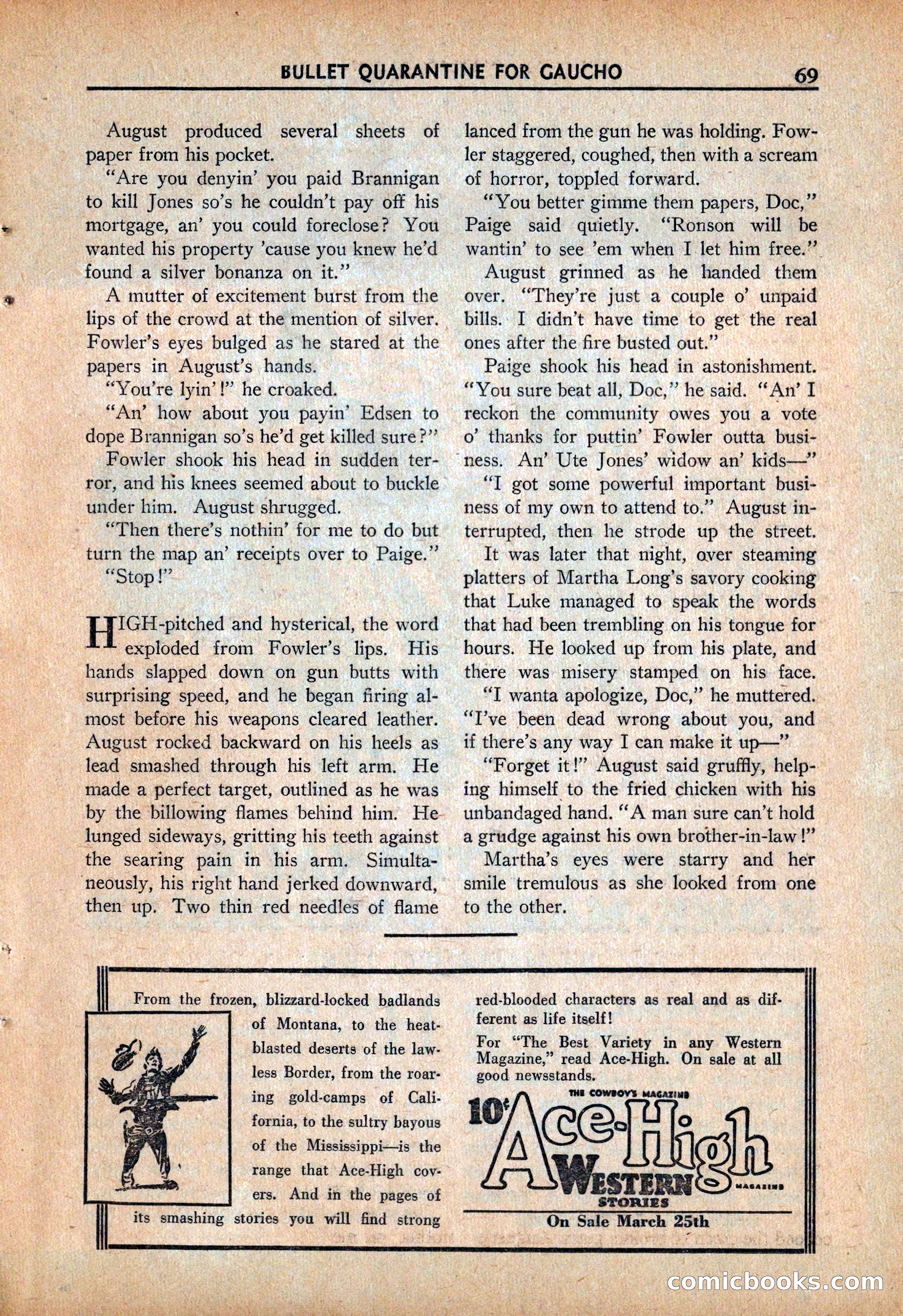 Ace High Western Magazine, March 1941 — page 71 of 116
