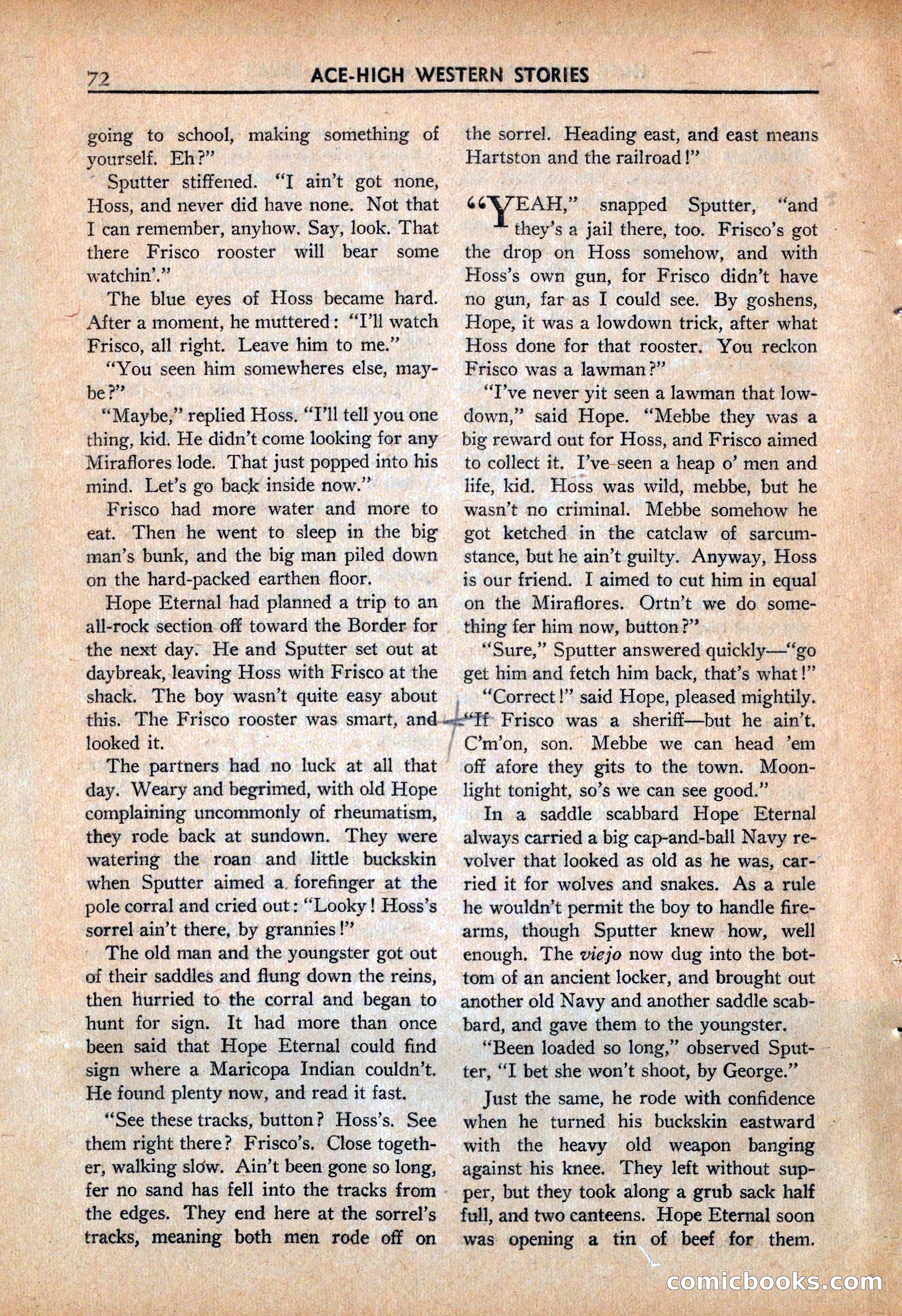 Ace High Western Magazine, March 1941 — page 74 of 116