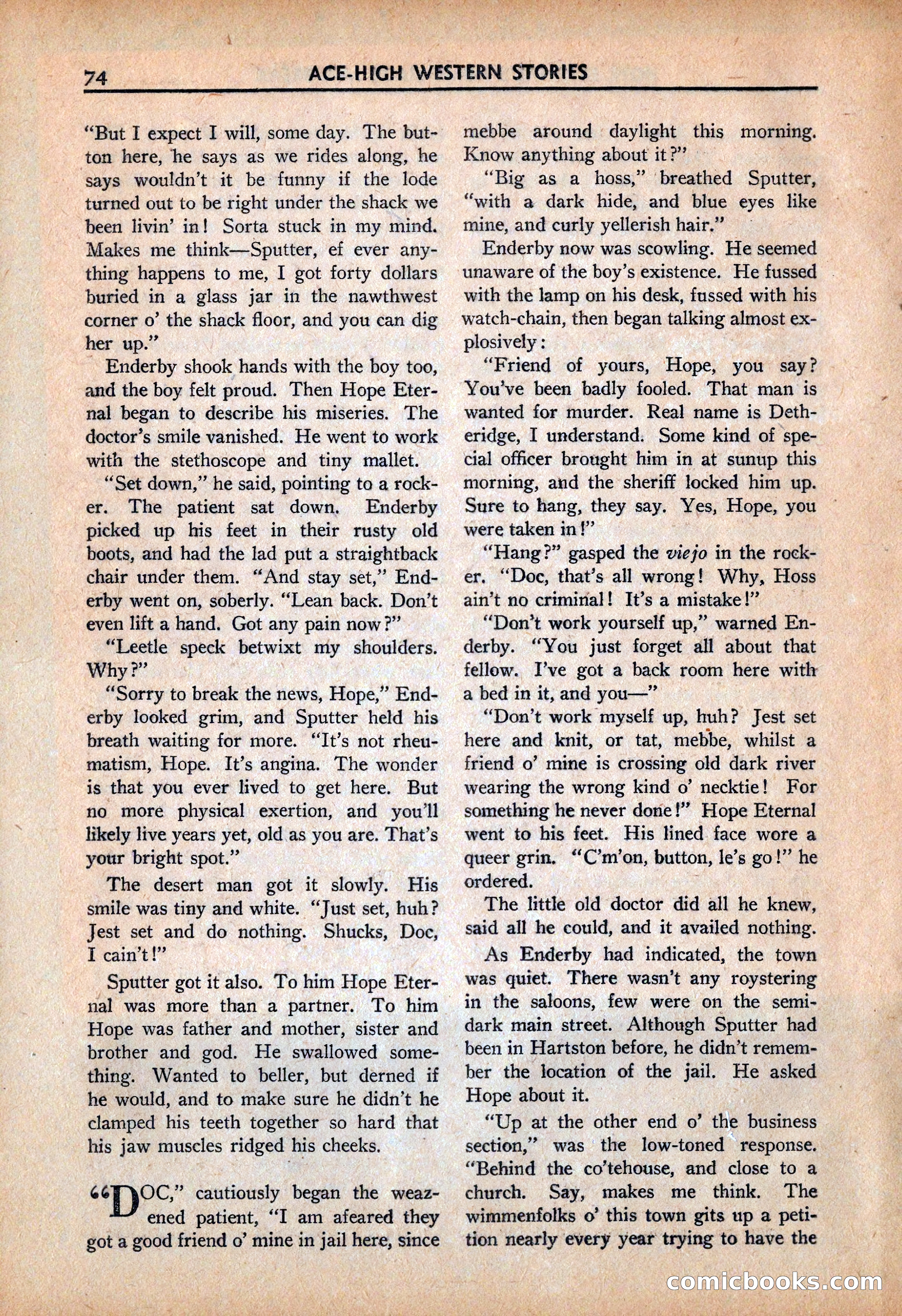 Ace High Western Magazine, March 1941 — page 76 of 116