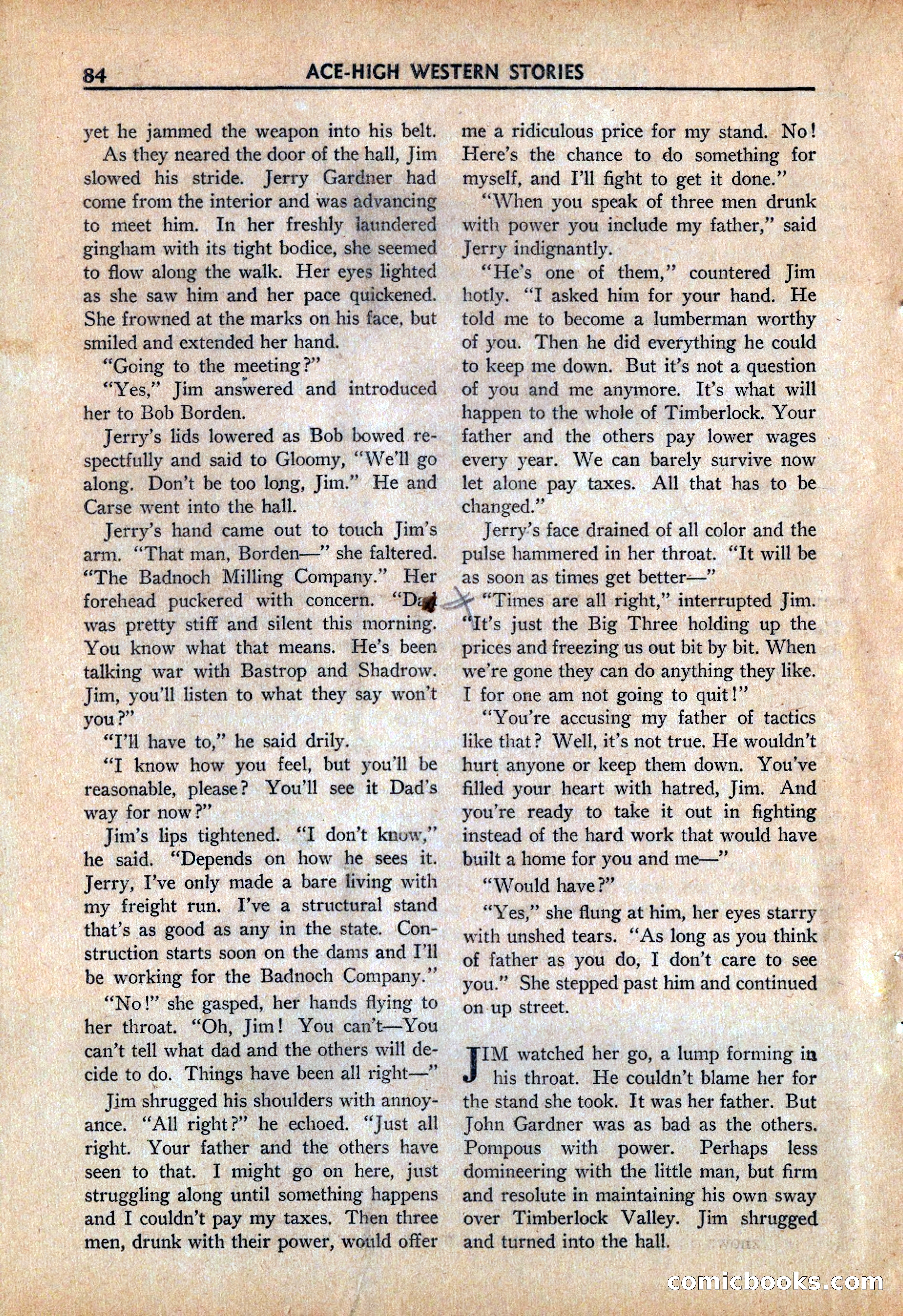 Ace High Western Magazine, March 1941 — page 86 of 116