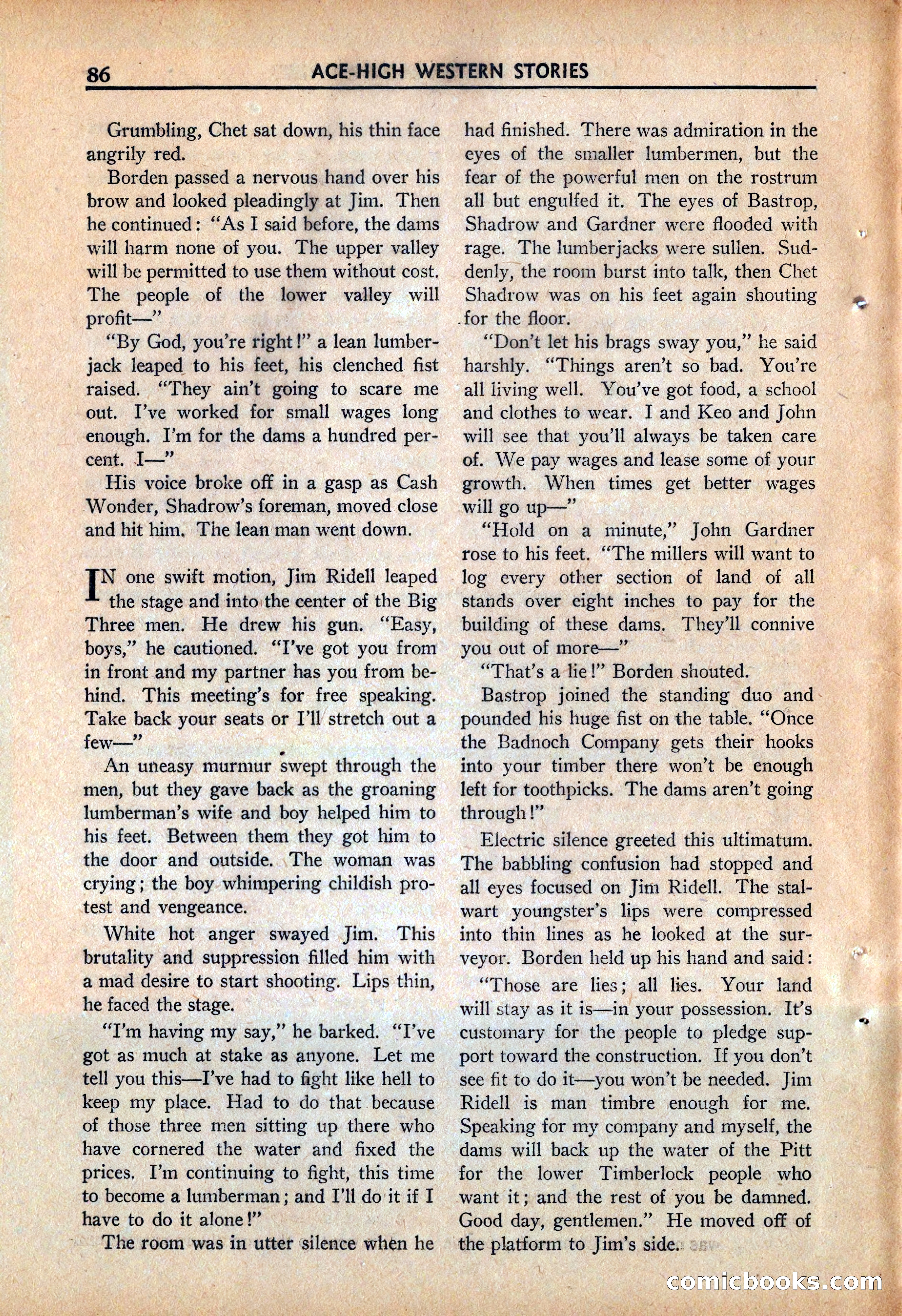 Ace High Western Magazine, March 1941 — page 88 of 116