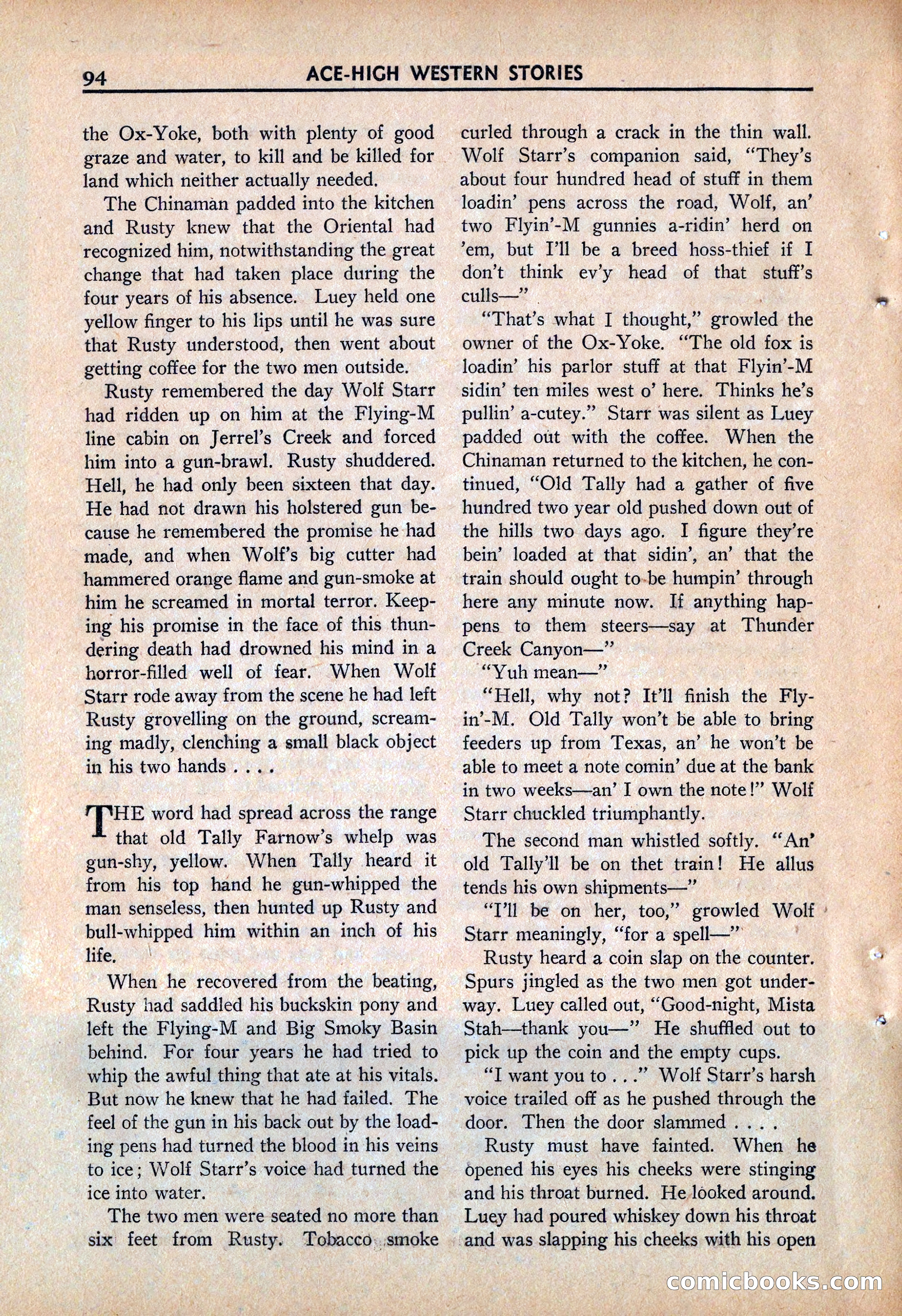 Ace High Western Magazine, March 1941 — page 96 of 116