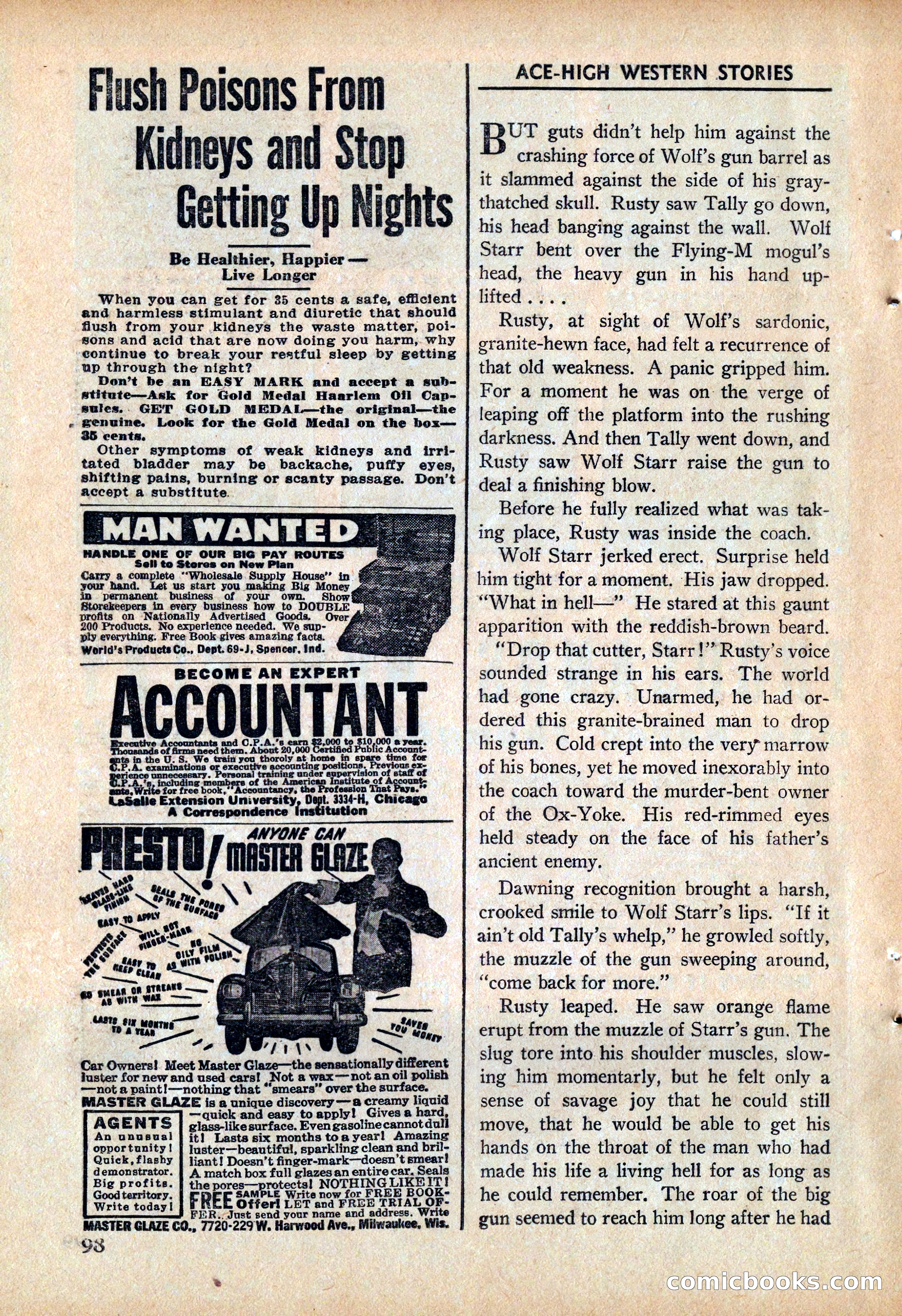 Ace High Western Magazine, March 1941 — page 100 of 116