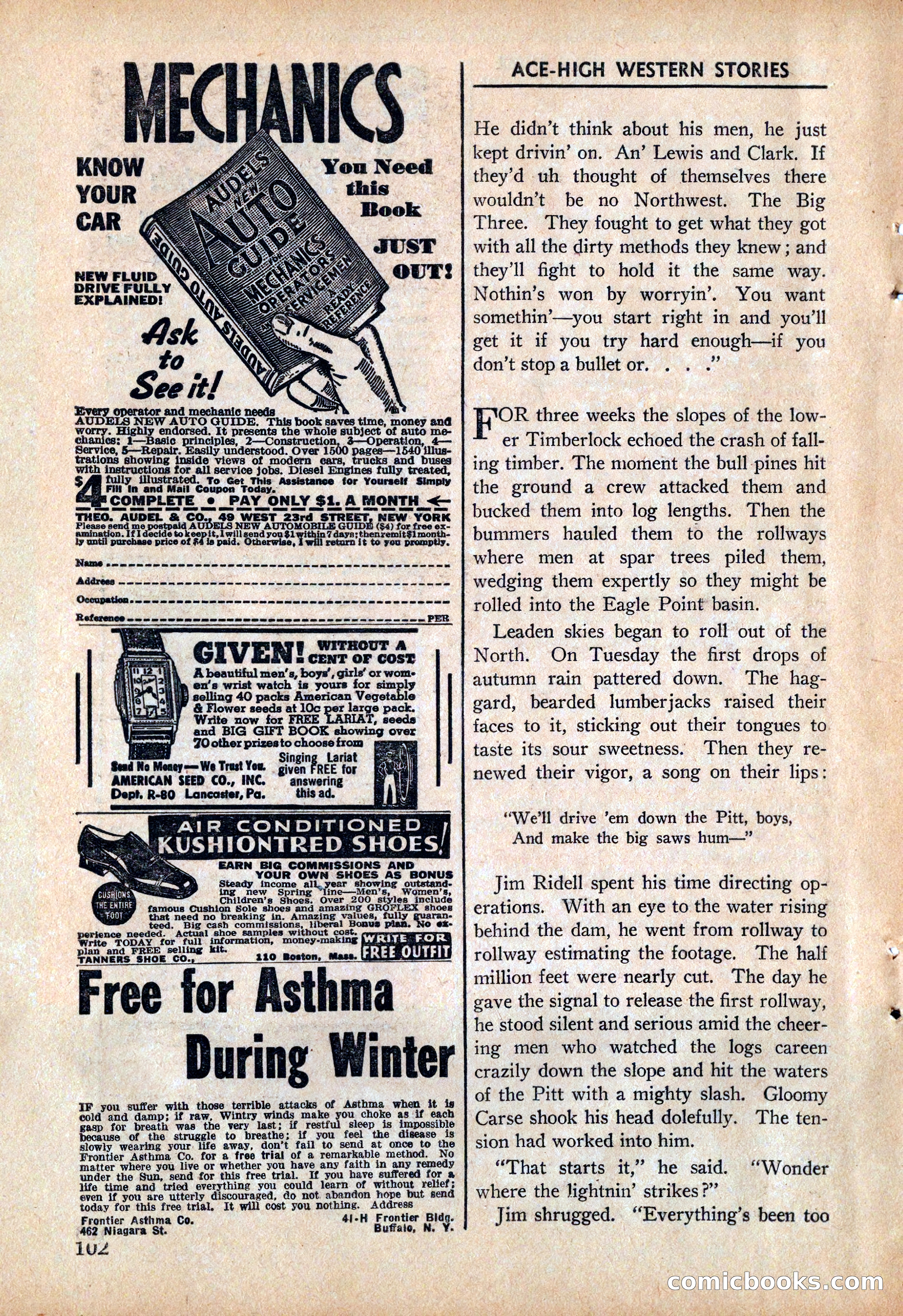 Ace High Western Magazine, March 1941 — page 104 of 116