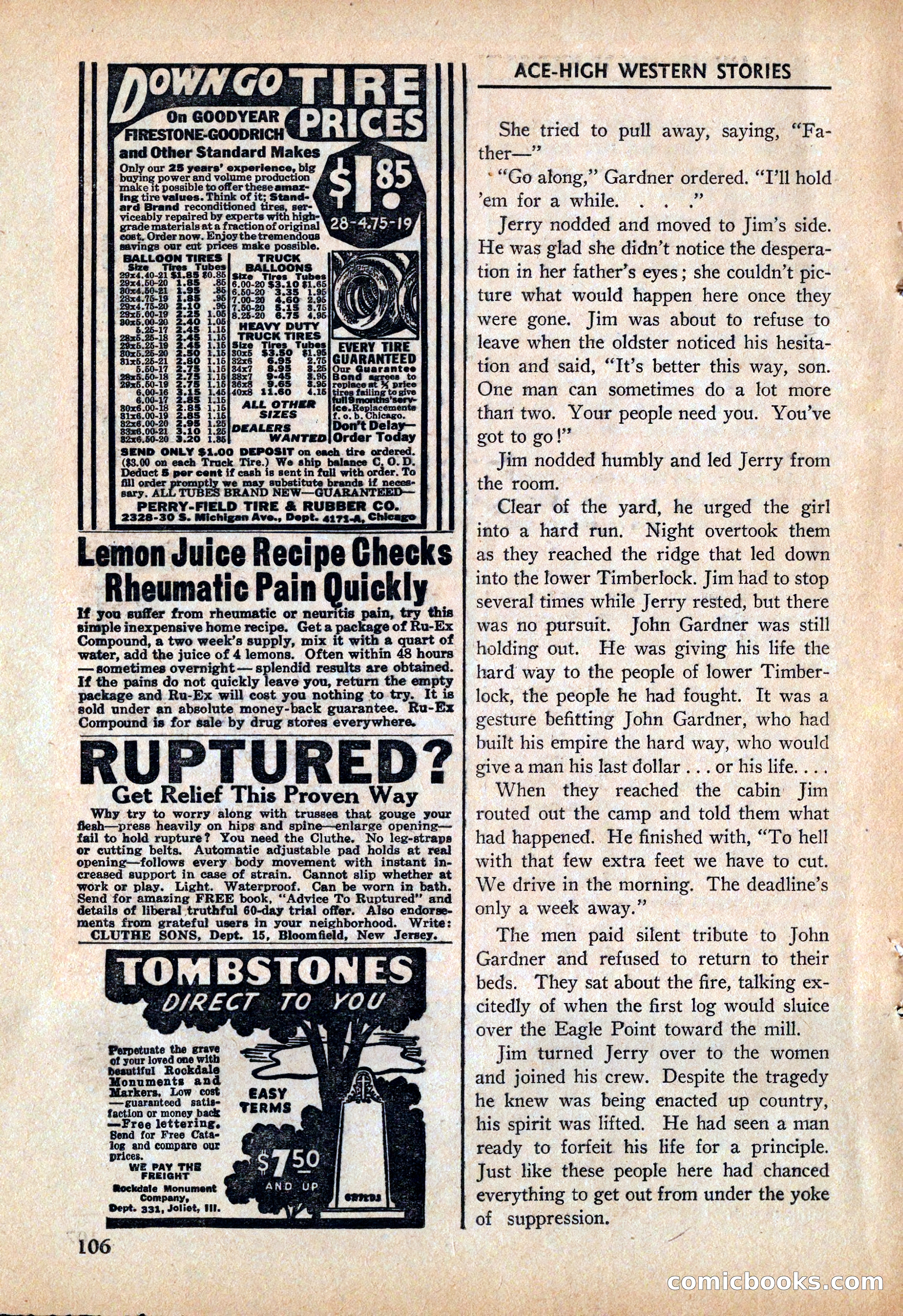 Ace High Western Magazine, March 1941 — page 108 of 116