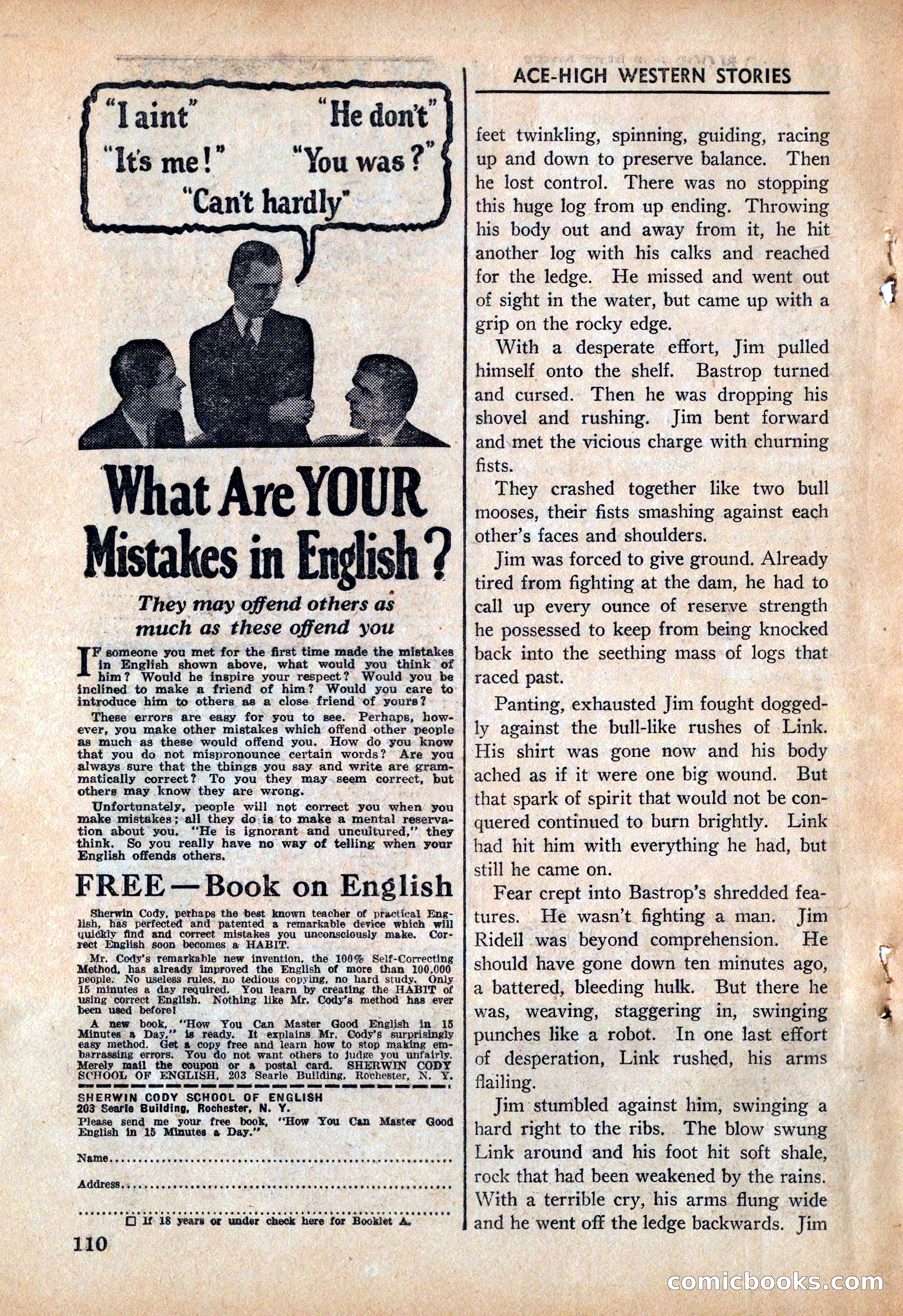 Ace High Western Magazine, March 1941 — page 112 of 116