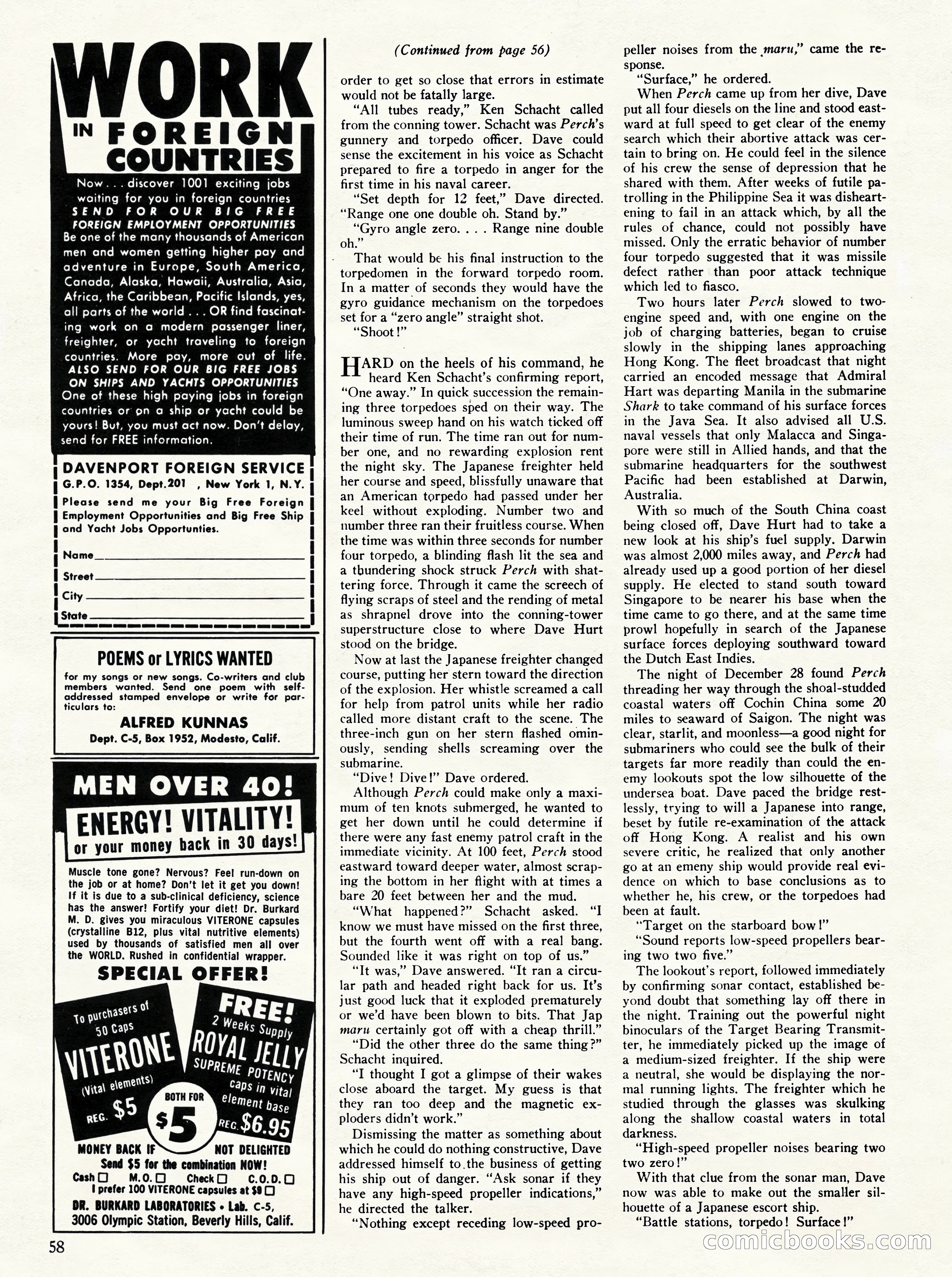 Action for Men, May 1960 — page 58 of 68