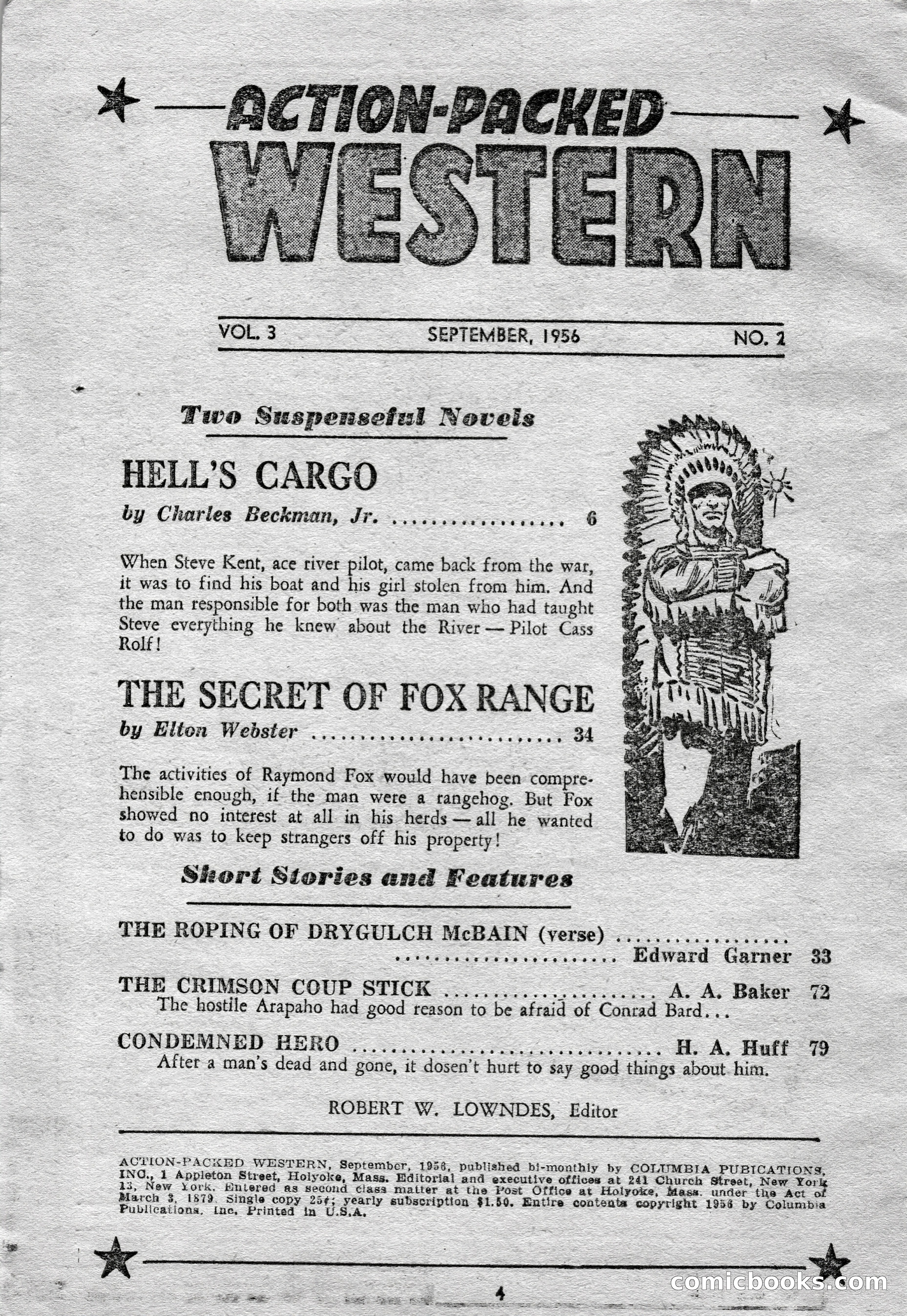 Action-Packed Western Magazine, Vol. 3, No. 2 — page 3 of 100