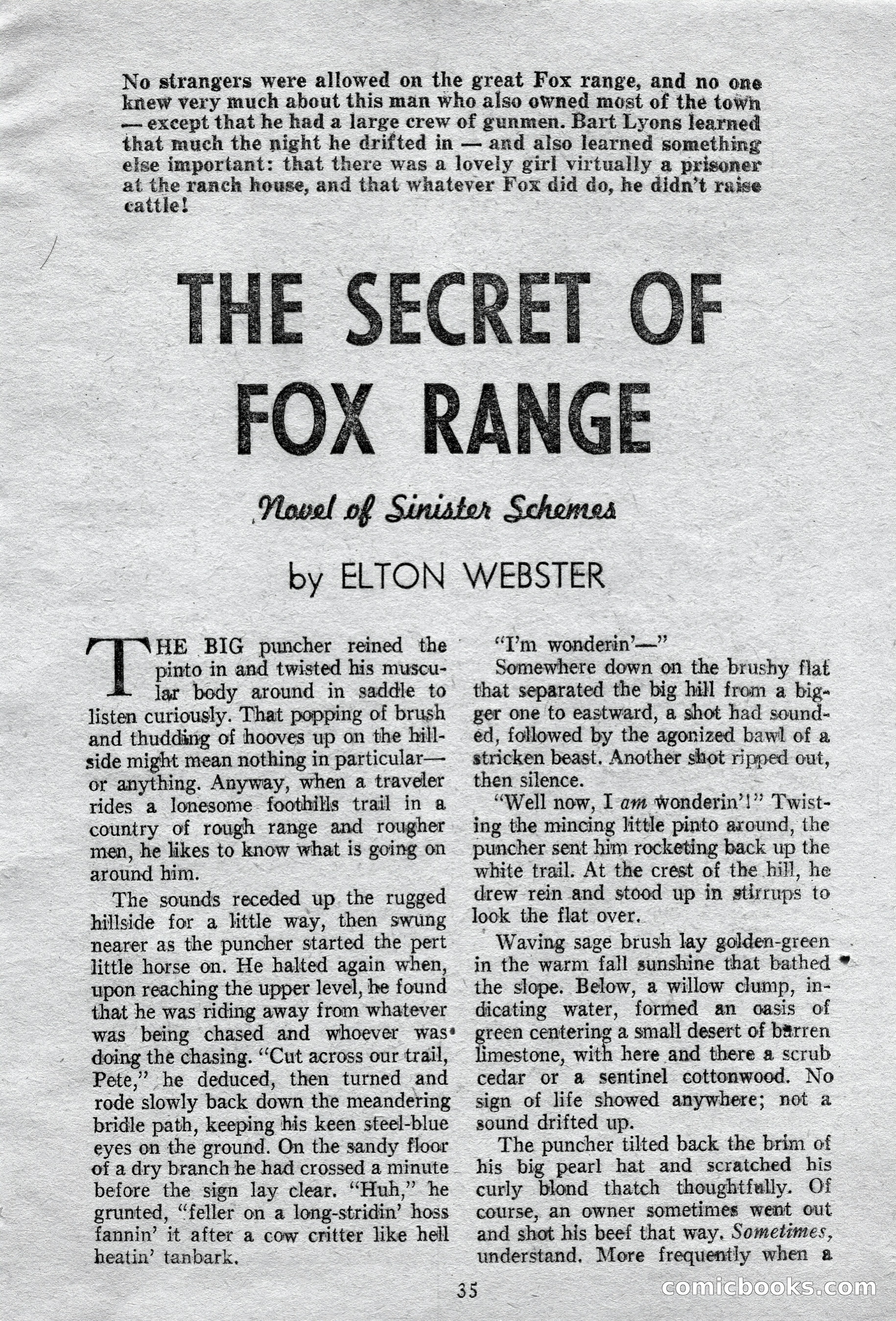 Action-Packed Western Magazine, Vol. 3, No. 2 — page 35 of 100