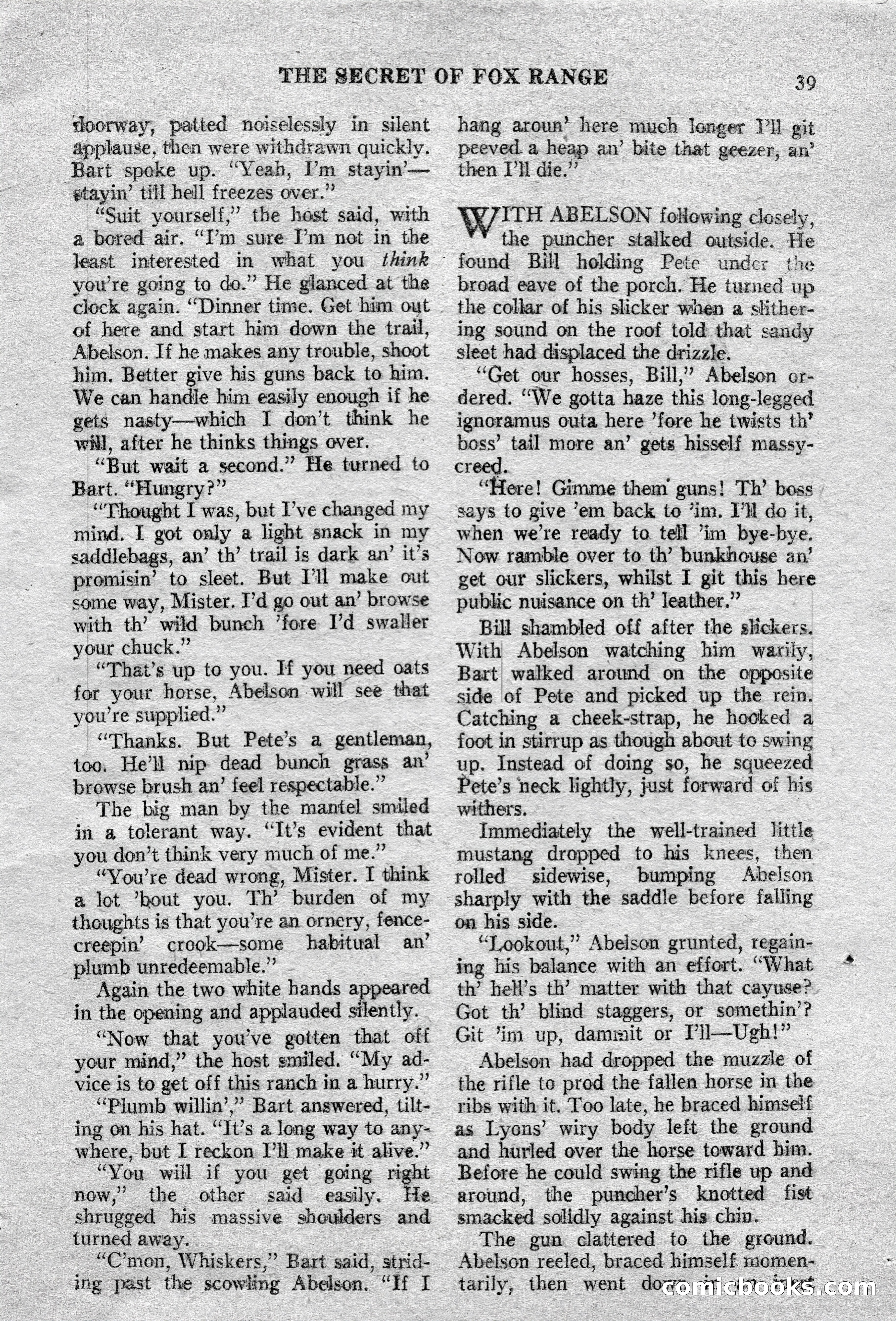 Action-Packed Western Magazine, Vol. 3, No. 2 — page 39 of 100