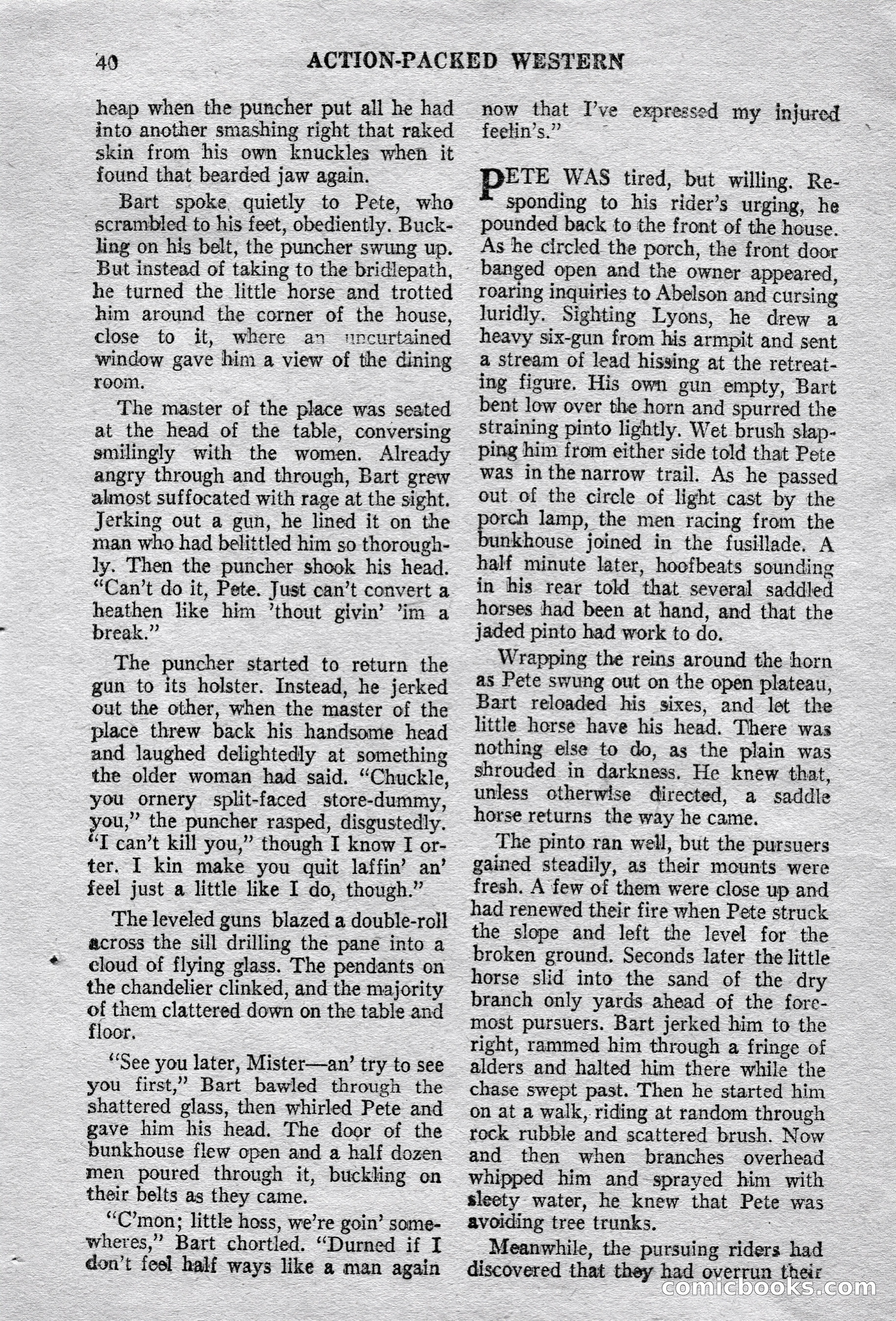 Action-Packed Western Magazine, Vol. 3, No. 2 — page 40 of 100