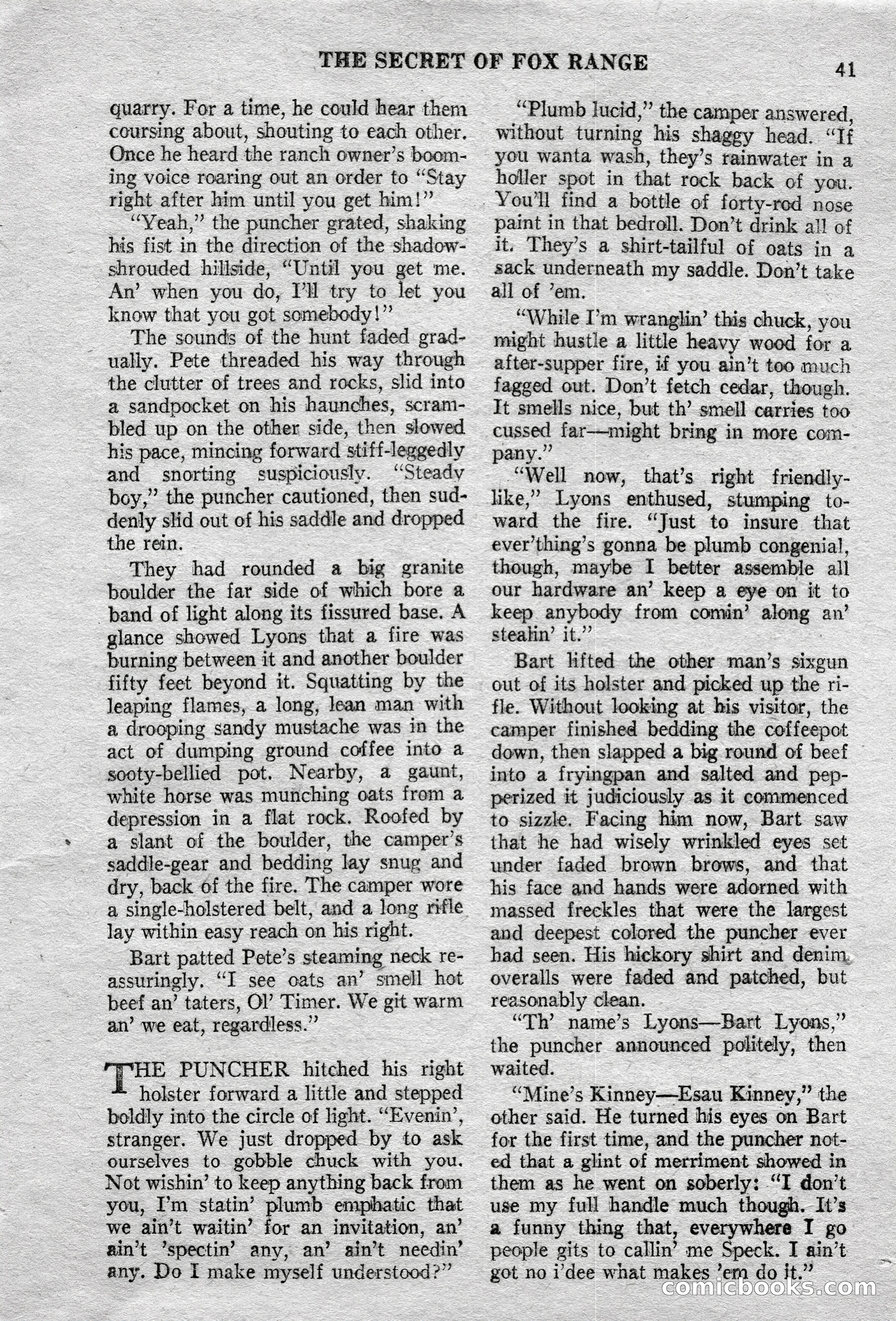 Action-Packed Western Magazine, Vol. 3, No. 2 — page 41 of 100