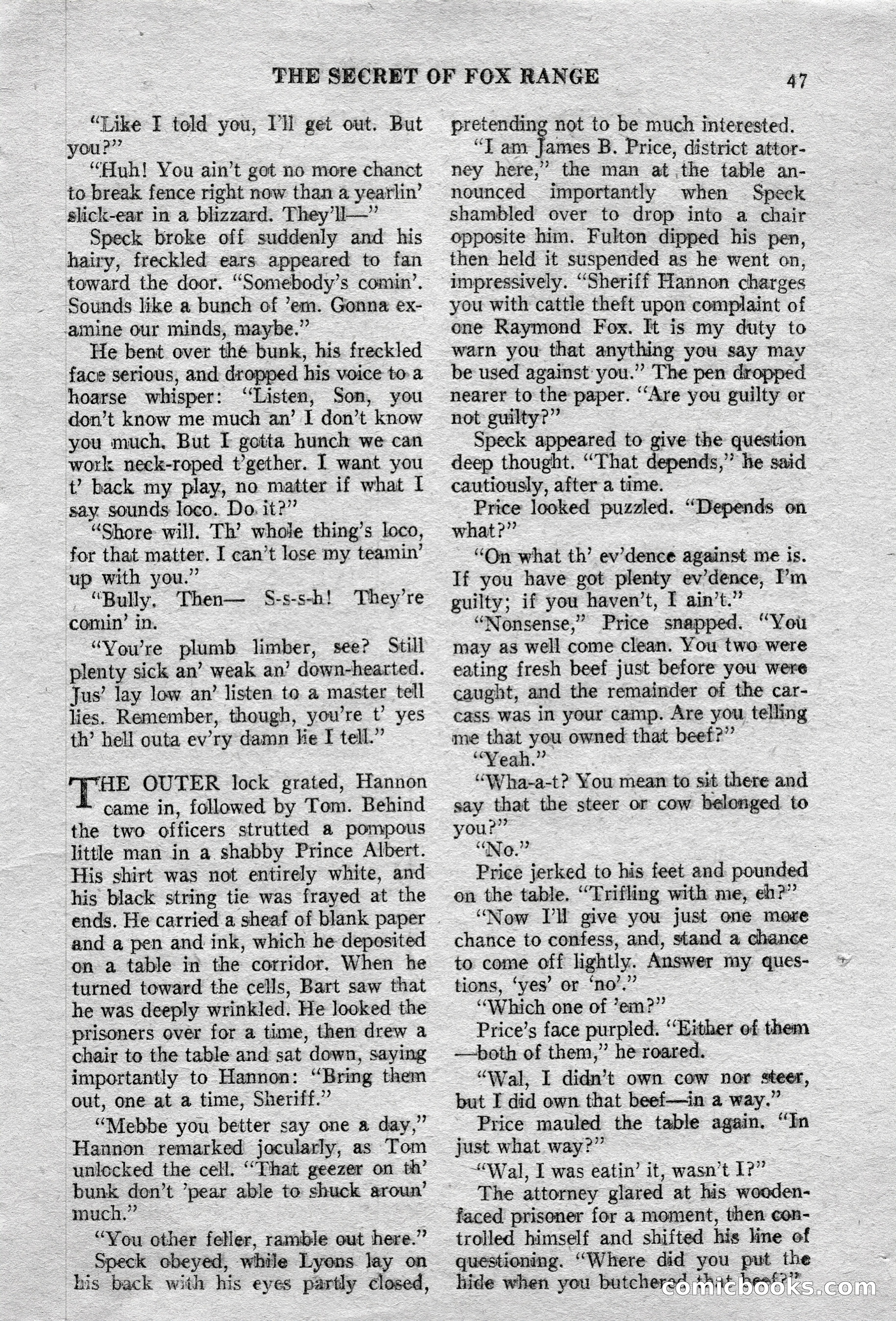 Action-Packed Western Magazine, Vol. 3, No. 2 — page 47 of 100