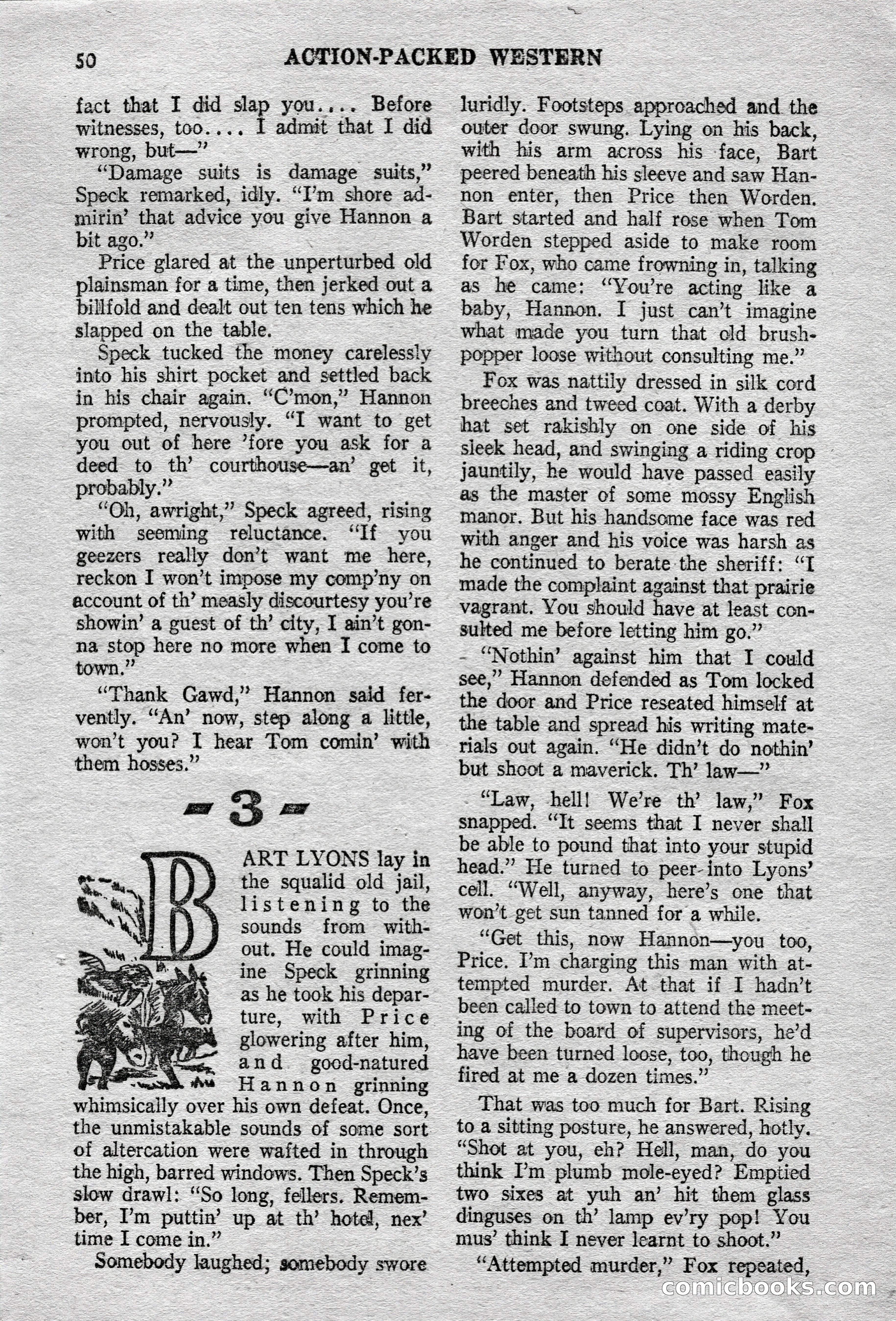 Action-Packed Western Magazine, Vol. 3, No. 2 — page 50 of 100