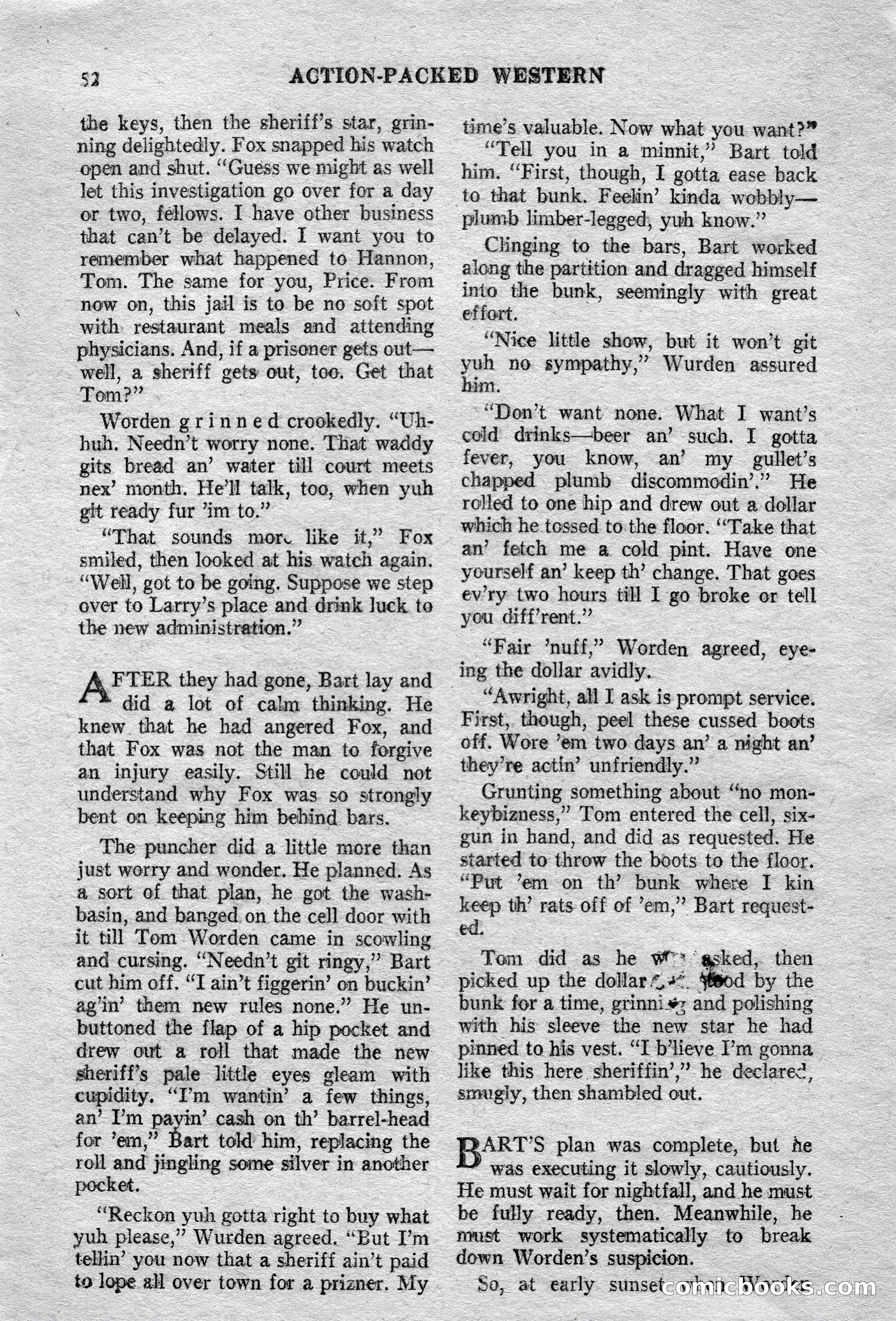 Action-Packed Western Magazine, Vol. 3, No. 2 — page 52 of 100