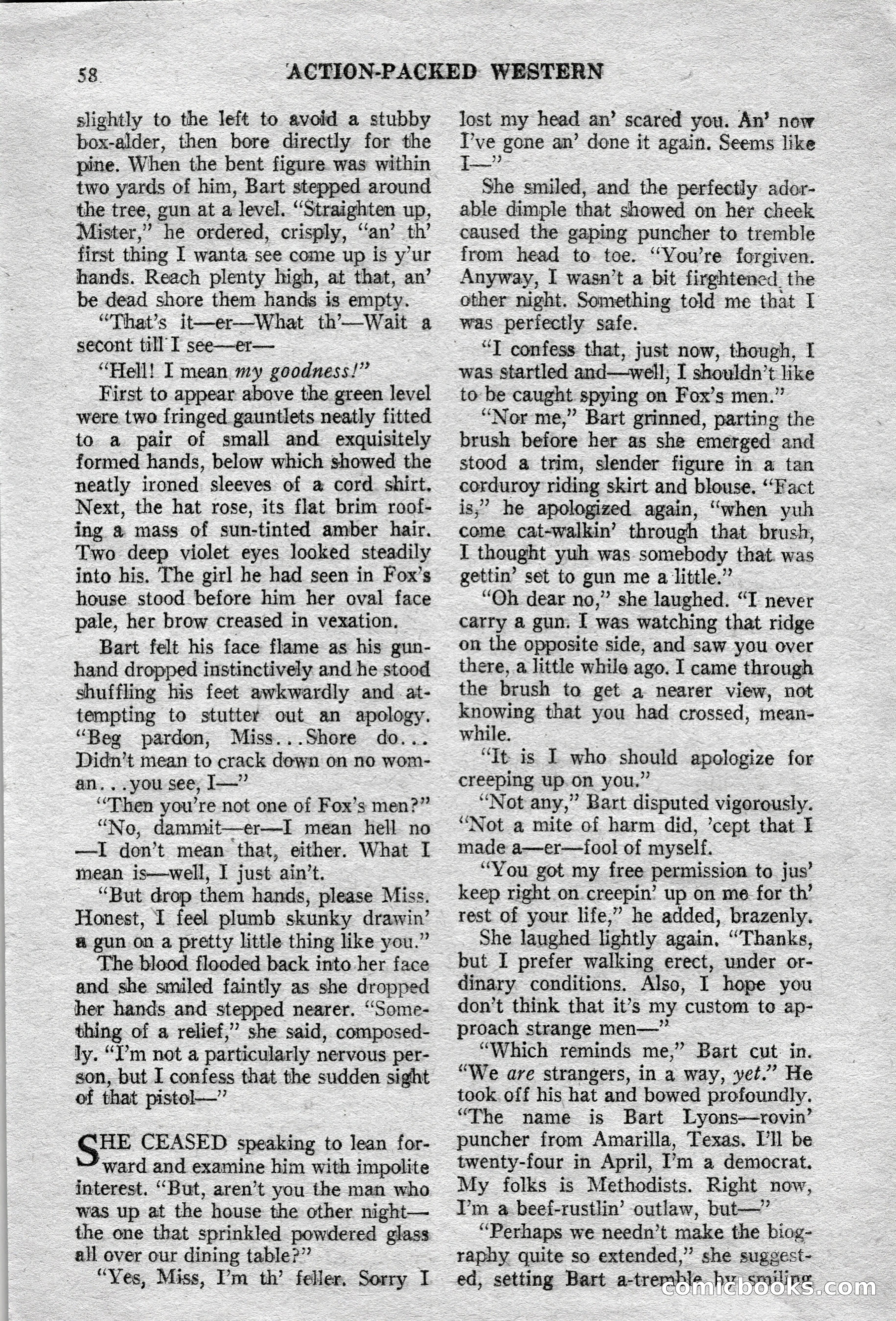 Action-Packed Western Magazine, Vol. 3, No. 2 — page 58 of 100